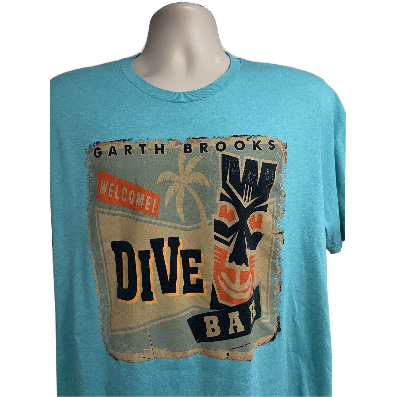 Canvas Garth Brooks Tiki Dive Bar Blue Graphic TEE XL Country Music Size US XL / EU 56 / 4 - 5 Thumbnail