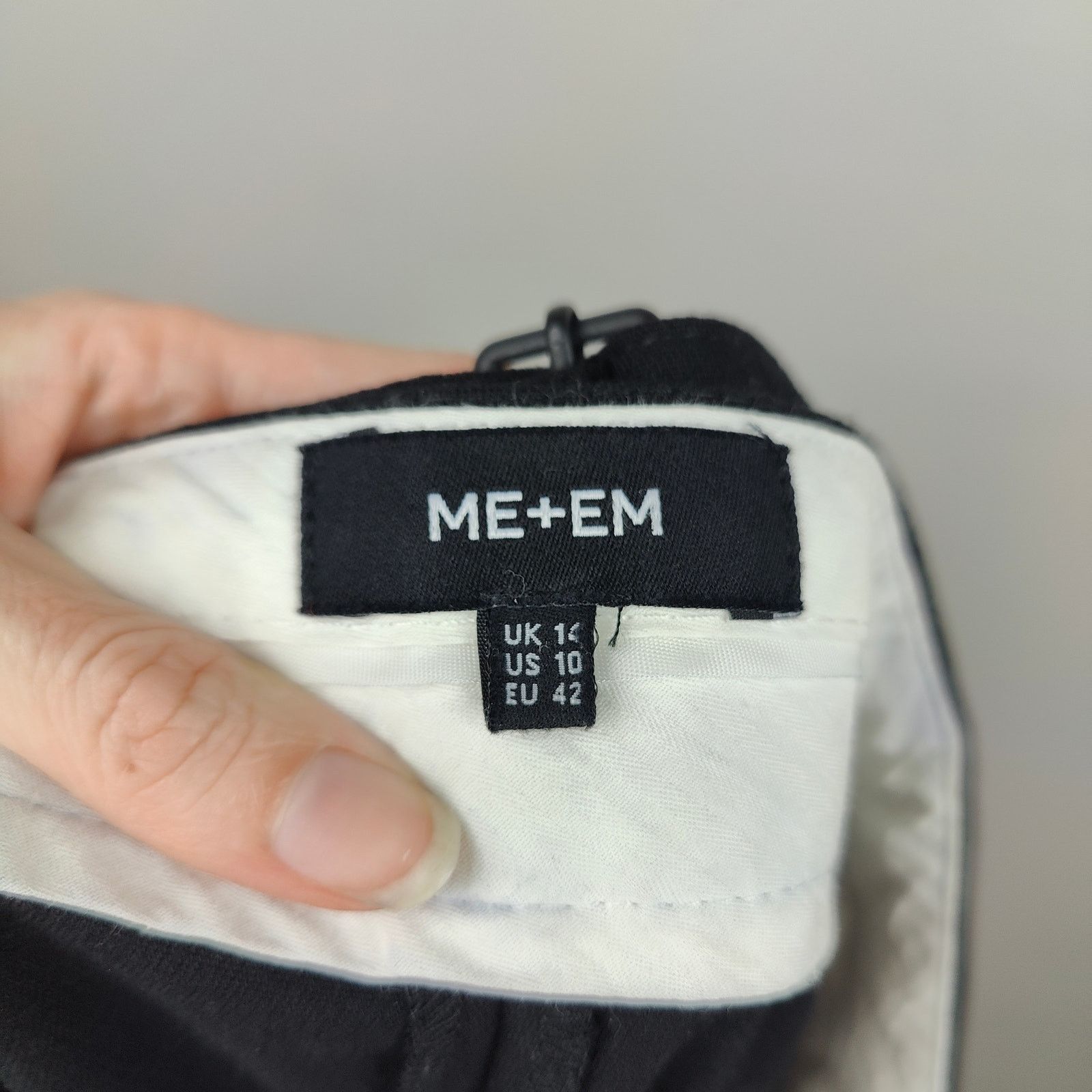 ME+EM Me + Em Trouser Pants Womens 10 Black Pinstripe Relaxed Size 32" / US 10 / IT 46 - 8 Thumbnail