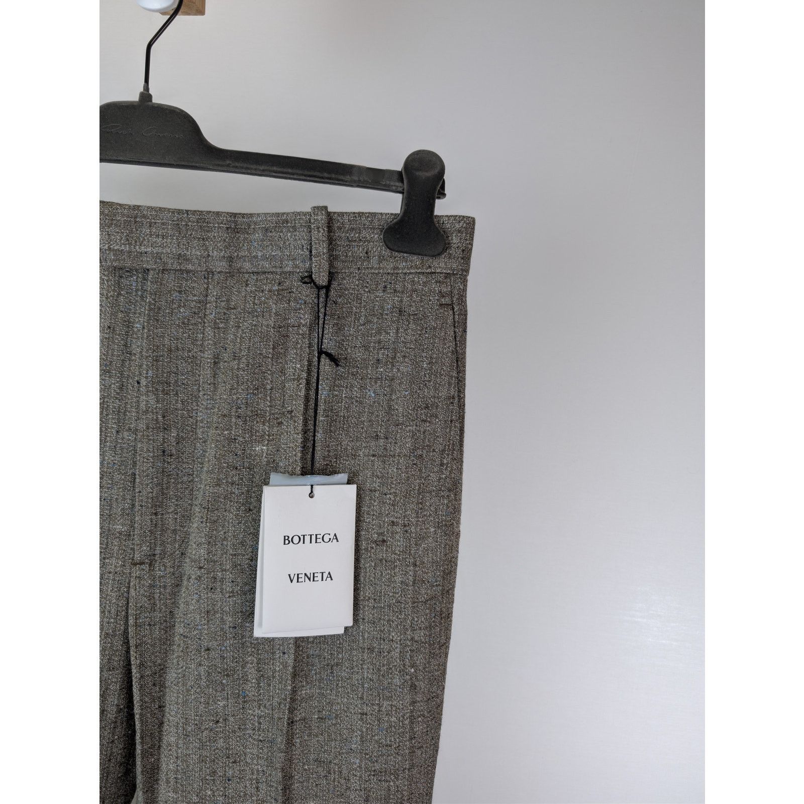 Bottega Veneta o1rshd1 Knotted Melange Viscose Silk Flare Trousers Size US 36 / EU 52 - 5 Thumbnail