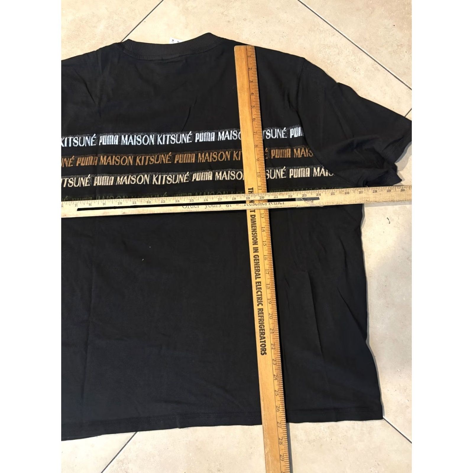 Vintage Maison Kitsuné Shirt Mens 2XL Black Puma Stripe Graphic T-Shirt Streetwear Size US XXL / EU 58 / 5 - 5 Thumbnail