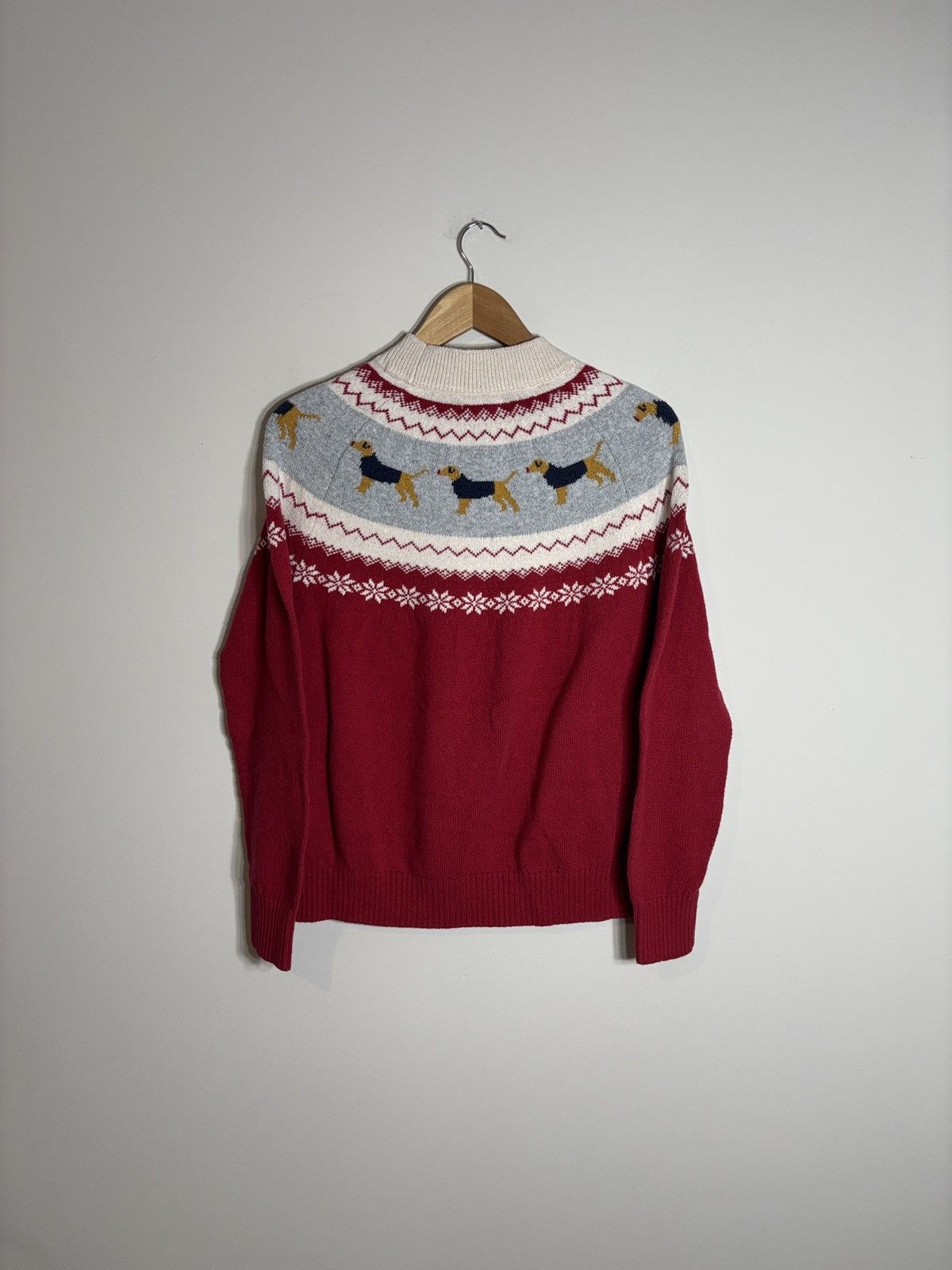 FatFace Fat Face UK Knit Dog Pattern Sweater Size L / US 10 / IT 46 - 4 Thumbnail