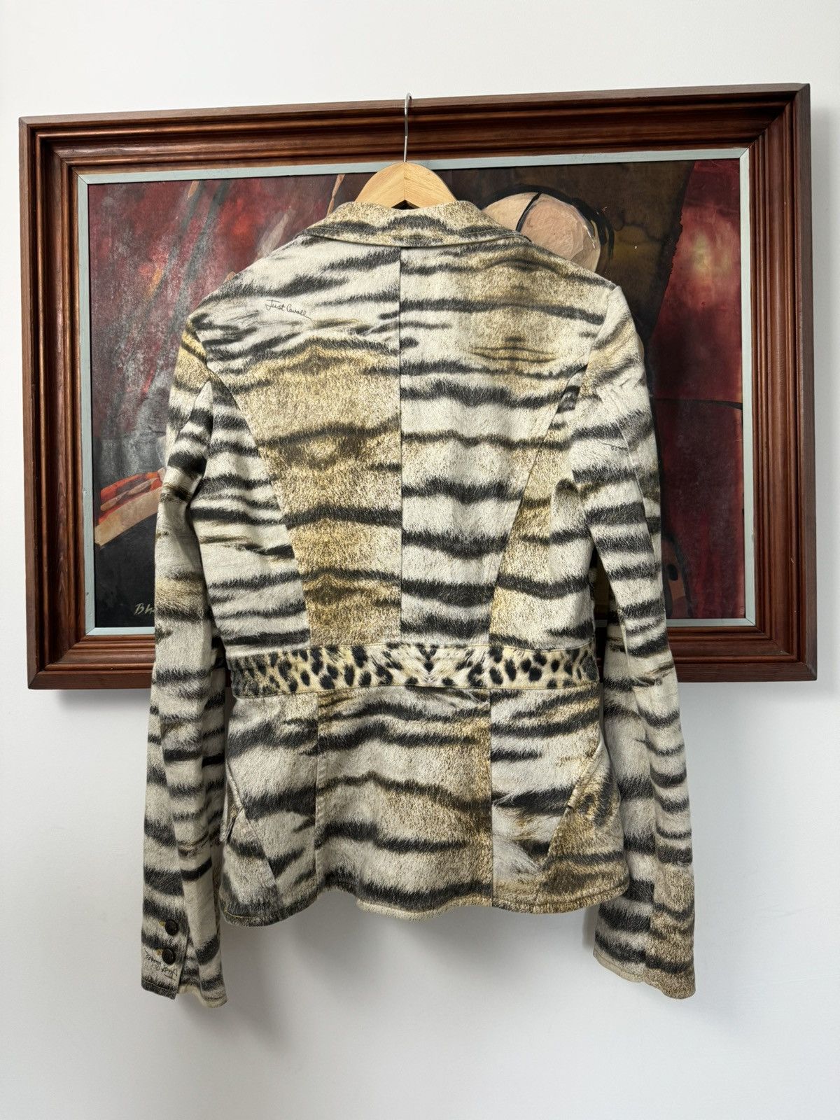Just Cavalli Just Cavalli Vintage Y2K Blazer Jacket Animal Leopard Print Size L / US 10 / IT 46 - 3 Thumbnail