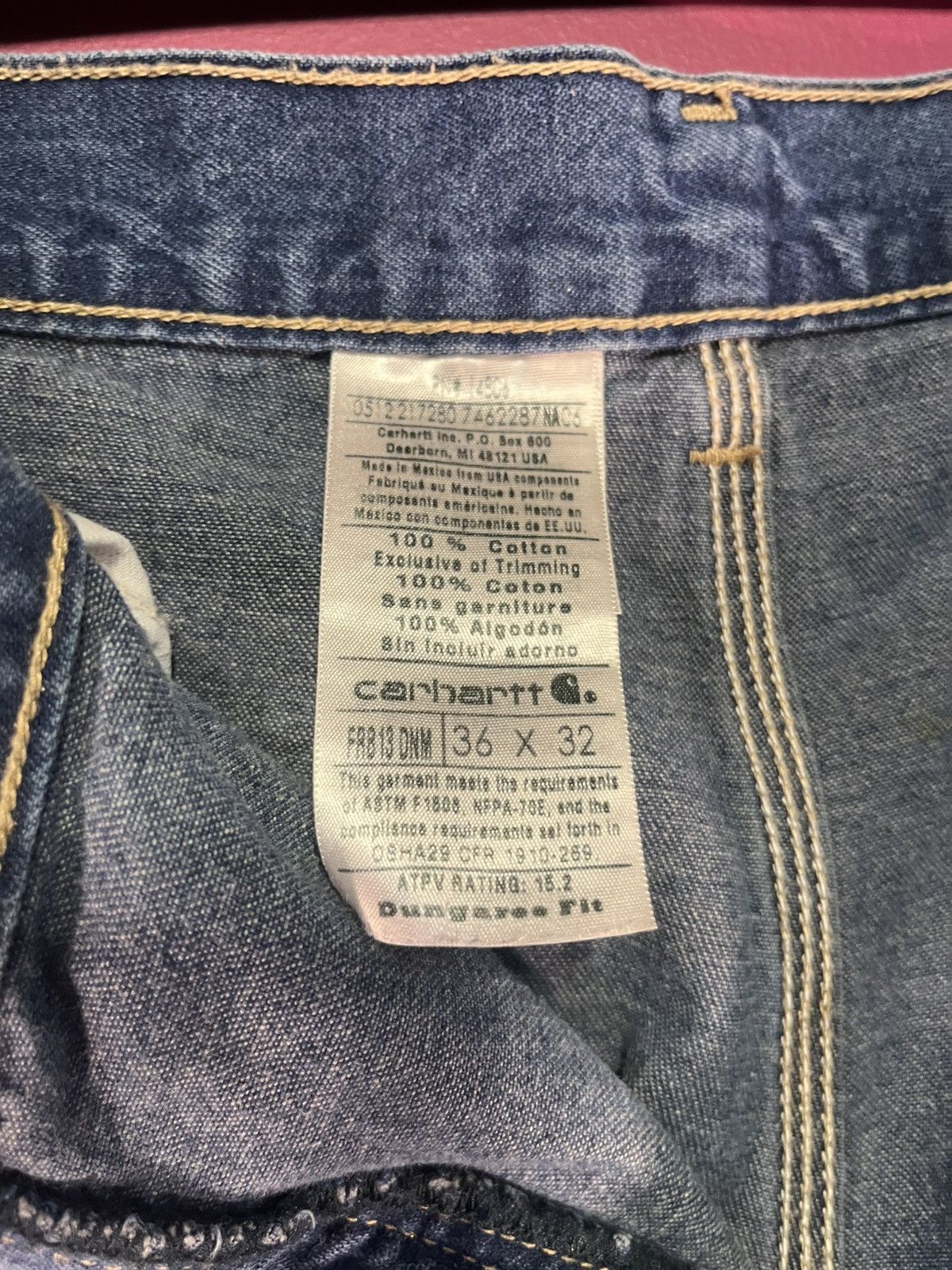 Carhartt × Vintage Carhartt fire resistant jeans Size US 36 / EU 52 - 6 Thumbnail