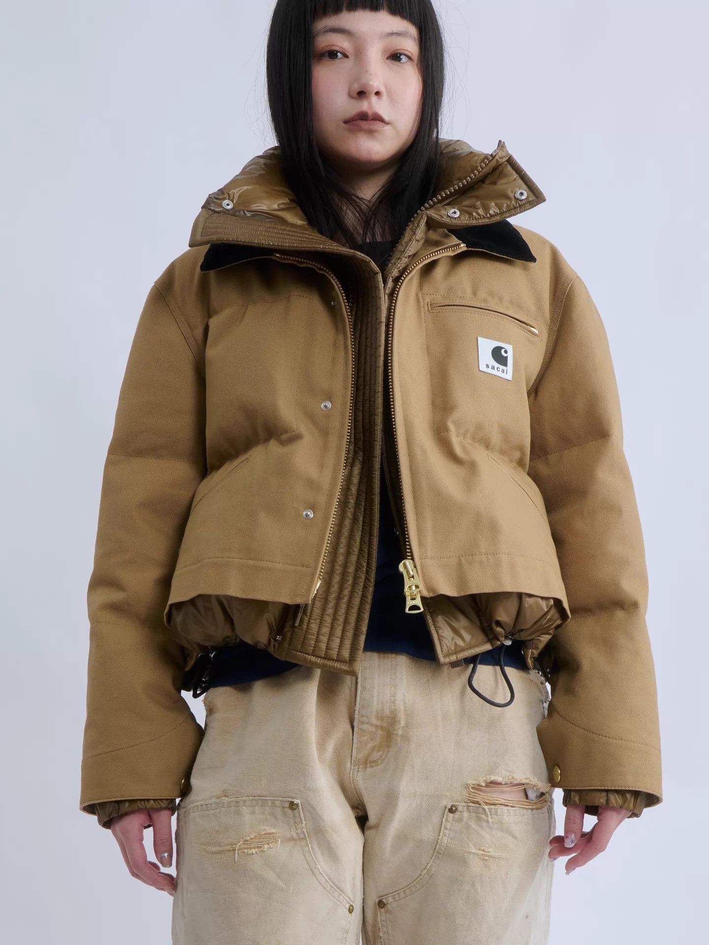 Sacai Sacai × Carhartt WIP Paneled Down Jacket Size 2 Size XS / US 0-2 / IT 36-38 - 4 Thumbnail