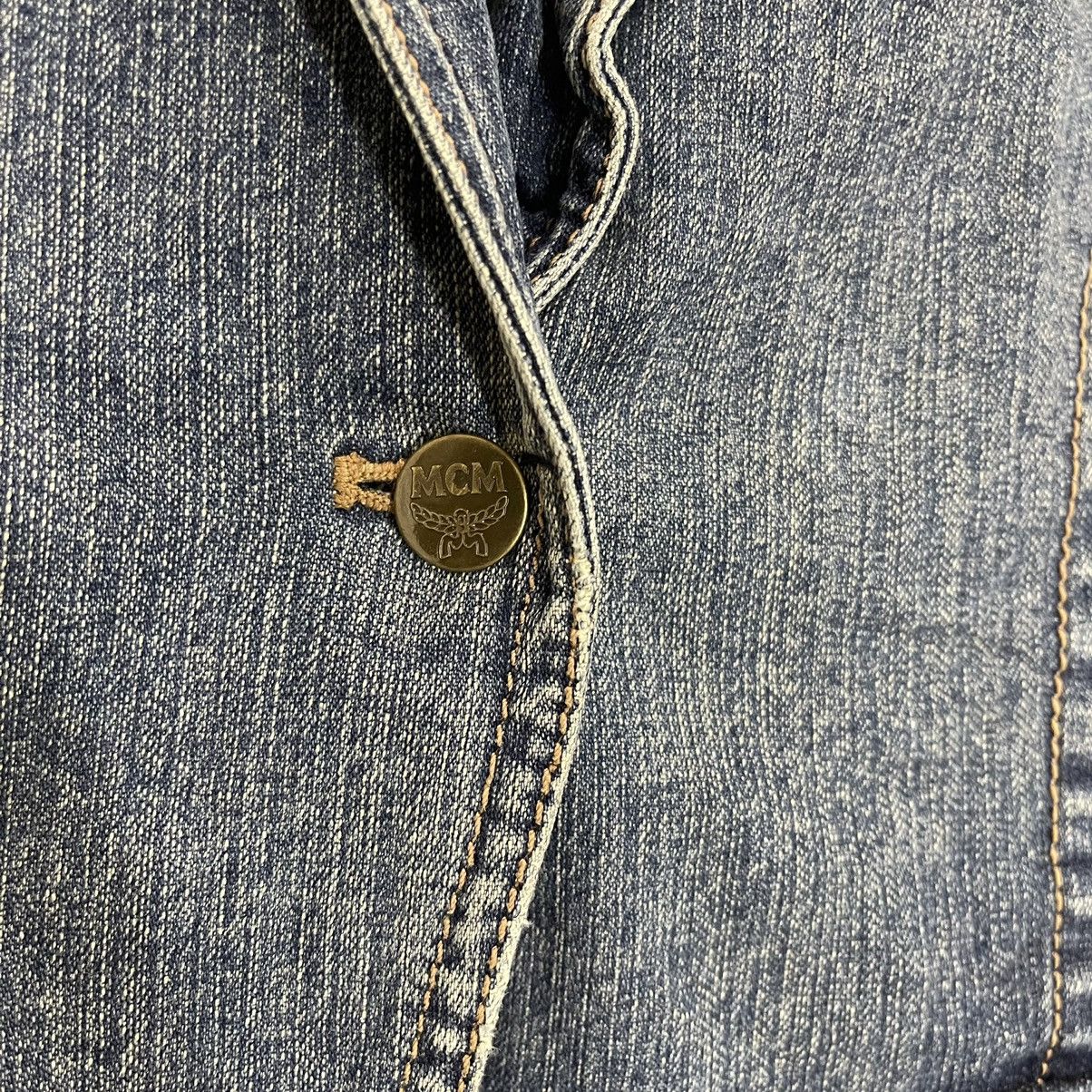 Designer × MCM Vintage 90s Moderne Creation Munchen Denim Blazer Size S / US 4 / IT 40 - 5 Thumbnail