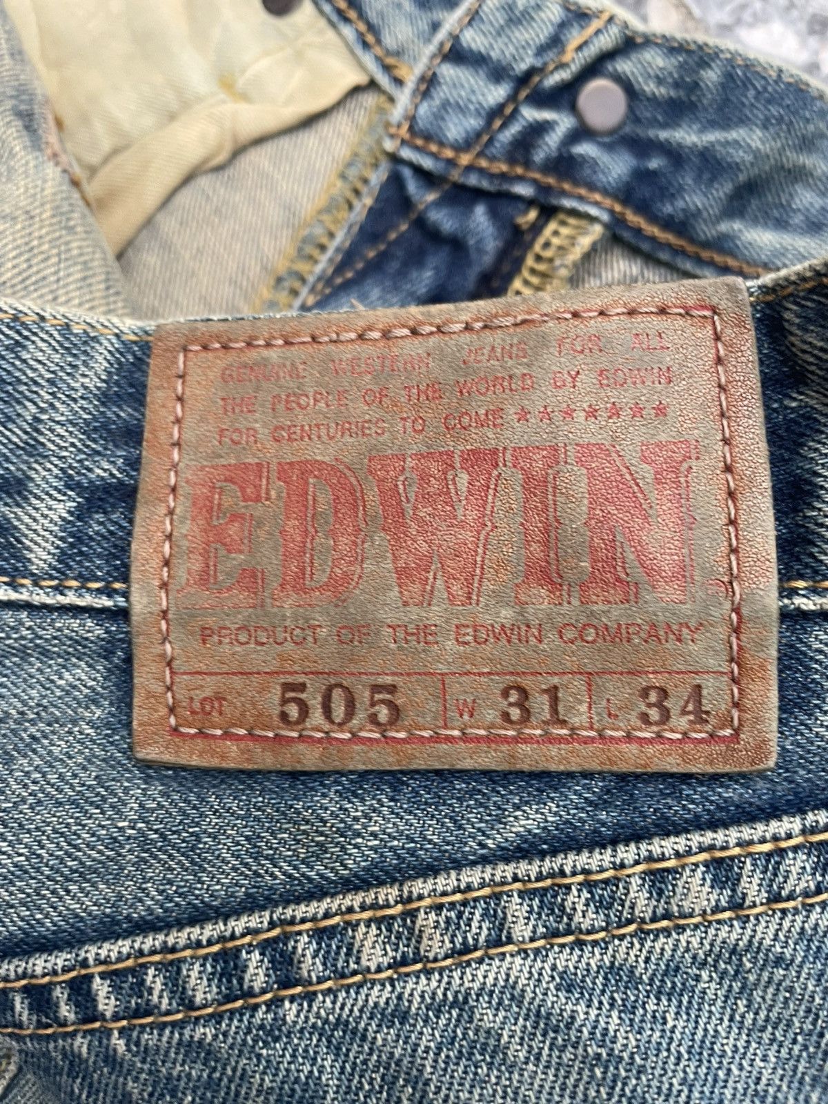 Edwin Vintage 90’s Edwin 505 Selvedge Jeans Size US 31 - 17 Thumbnail