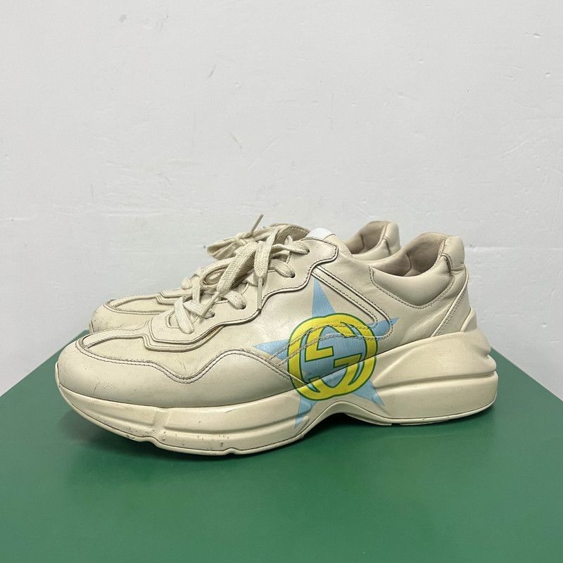 Gucci Gucci Rhyton Leather Star Print Sneakers 0079 Size US 8.5 / EU 41-42 - 1 Thumbnail