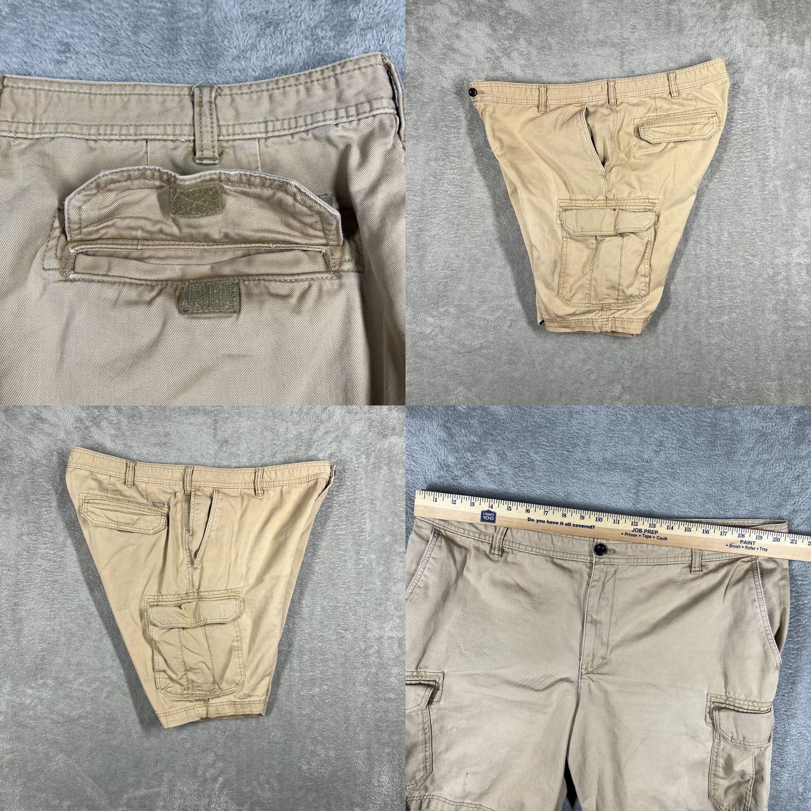 Izod IZOD Shorts Mens Size 40 Cargo Beige Cotton 10 Inseam Zip Flat Front Regular 40in Inseam Casual Travel Outdoor Hiking Mens Size US 40 / EU 56 - 9 Thumbnail