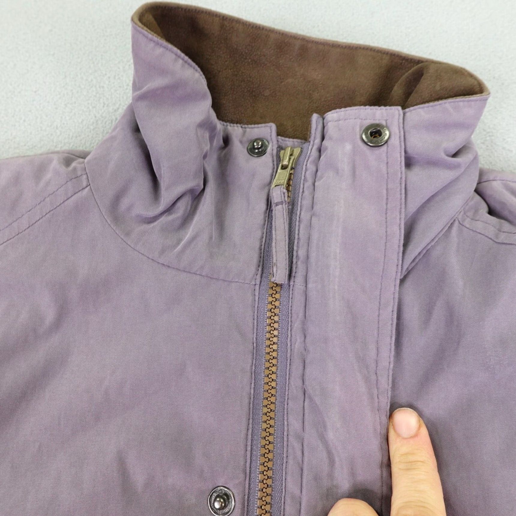 Vintage Browning Jacket Womens Medium Purple Fleece Lined Hunting Chore Barn Coat Work Parka Hooded Lined Pockets Logo Size M / US 6-8 / IT 42-44 - 6 Thumbnail