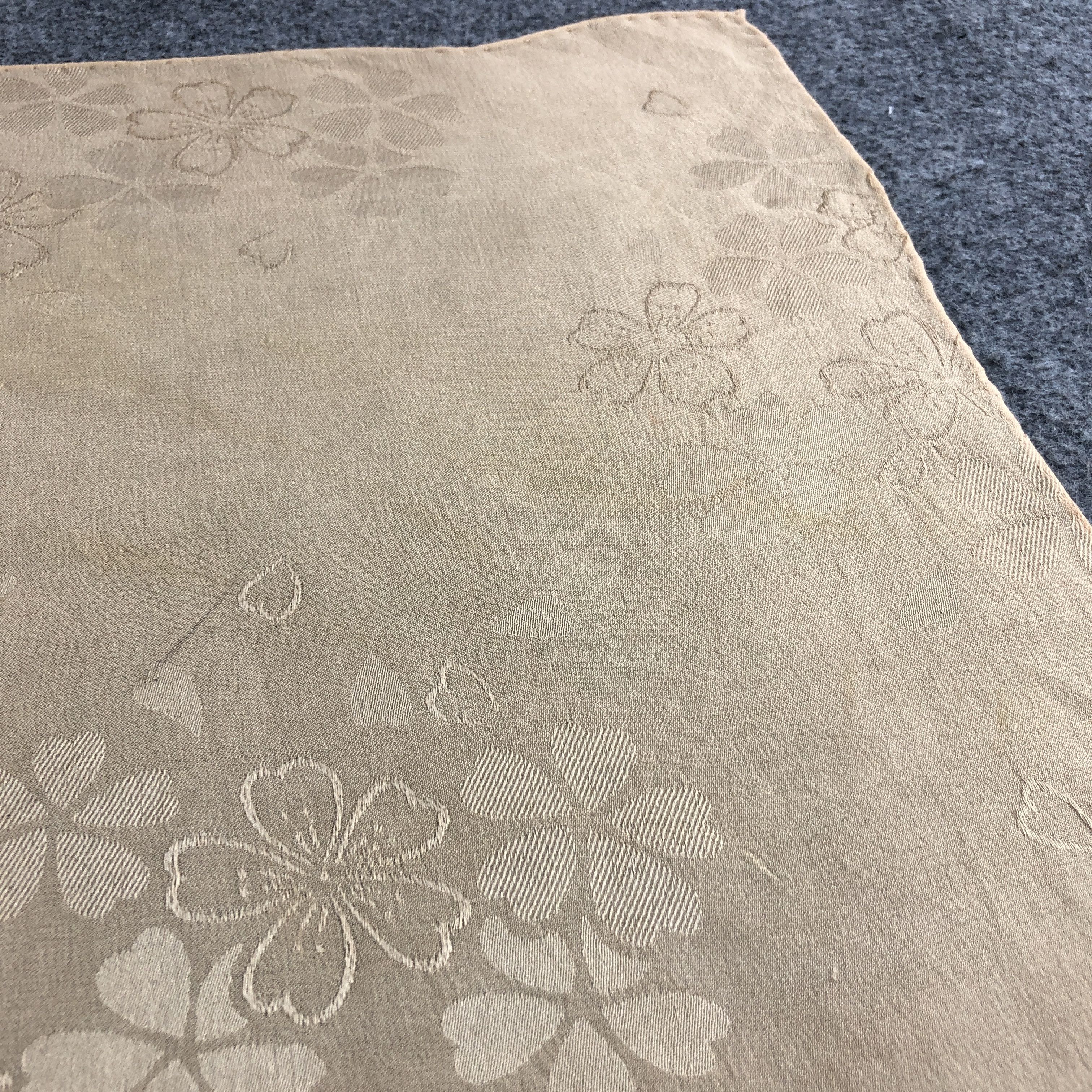 Vintage Vintage Floral Hand Rolled Silk Scarf M1415 Size ONE SIZE - 8 Thumbnail