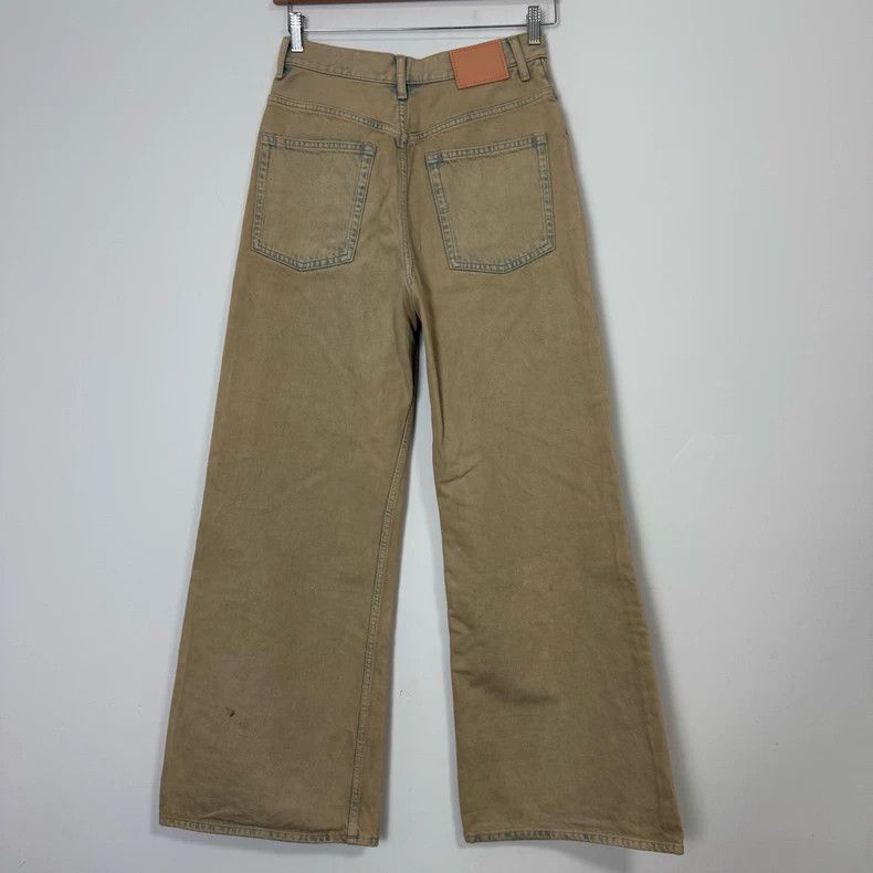 Acne Studios Acne Studios Sand-colored mud-dyed casual high-waisted wid Size US 27 - 2 Thumbnail