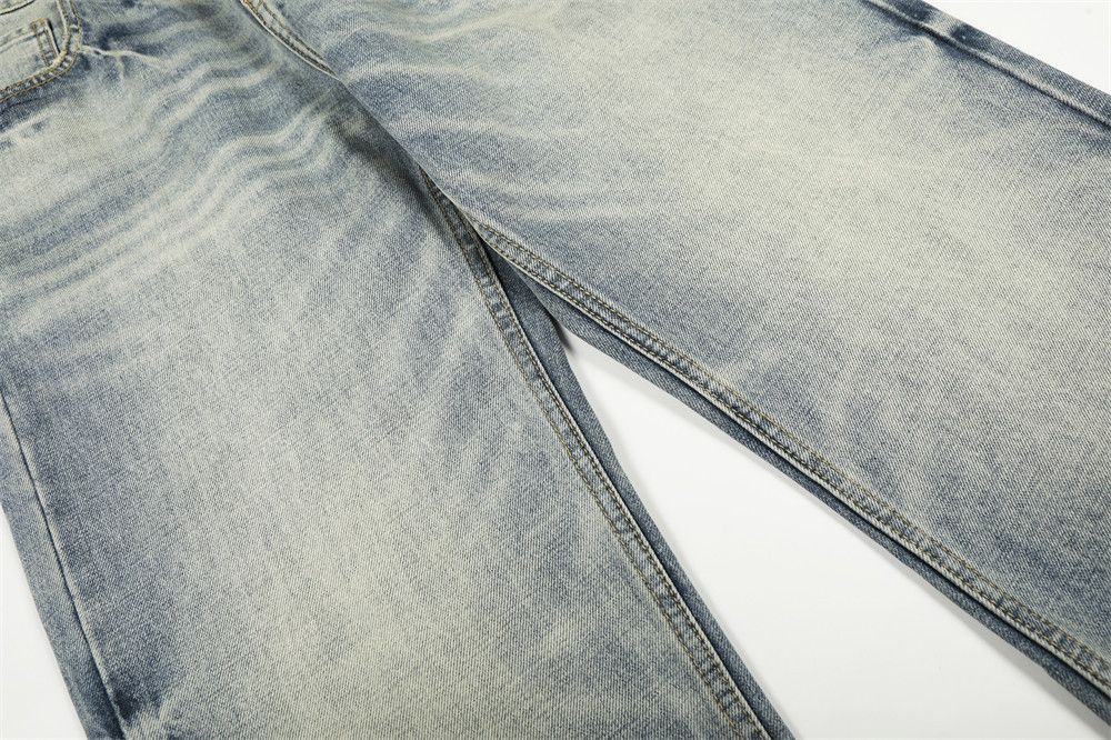 Jean Men's loose casual gradient distressed punk washed jeans Size US 32 / EU 48 - 4 Thumbnail