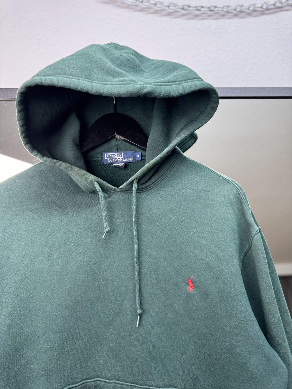 Lauren Ralph Lauren × Polo Ralph Lauren × Vintage Faded Oversized Vintage 90s Small Logo Horse Ralph Hoodie NY Size US M / EU 48-50 / 2 - 9 Thumbnail