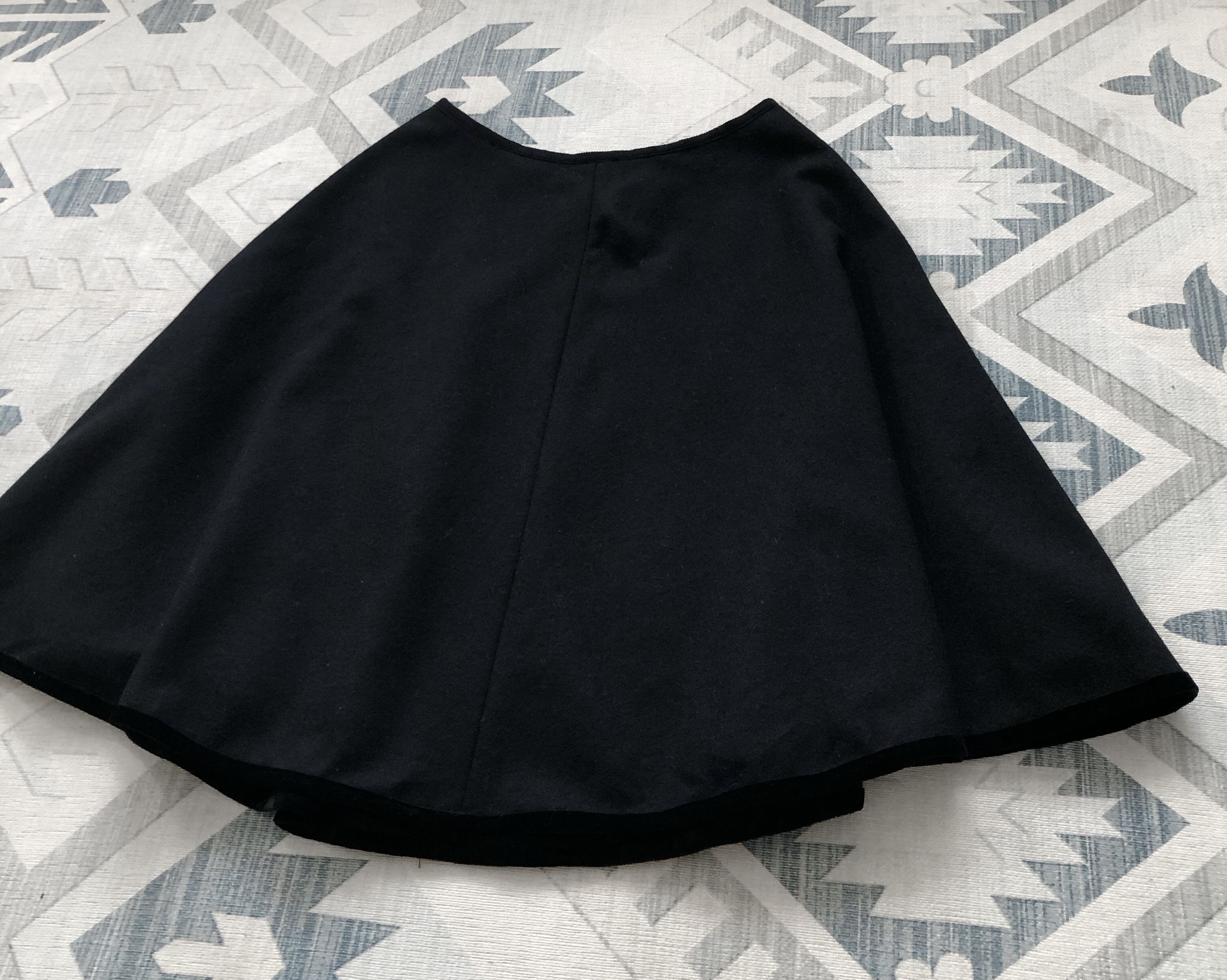 Comme des Garcons RARE🔥EARLY 90’S CDG HIGH WAIST WOOL/VELVET MIDI SKIRT Size 26" / US 2 / IT 38 - 4 Thumbnail