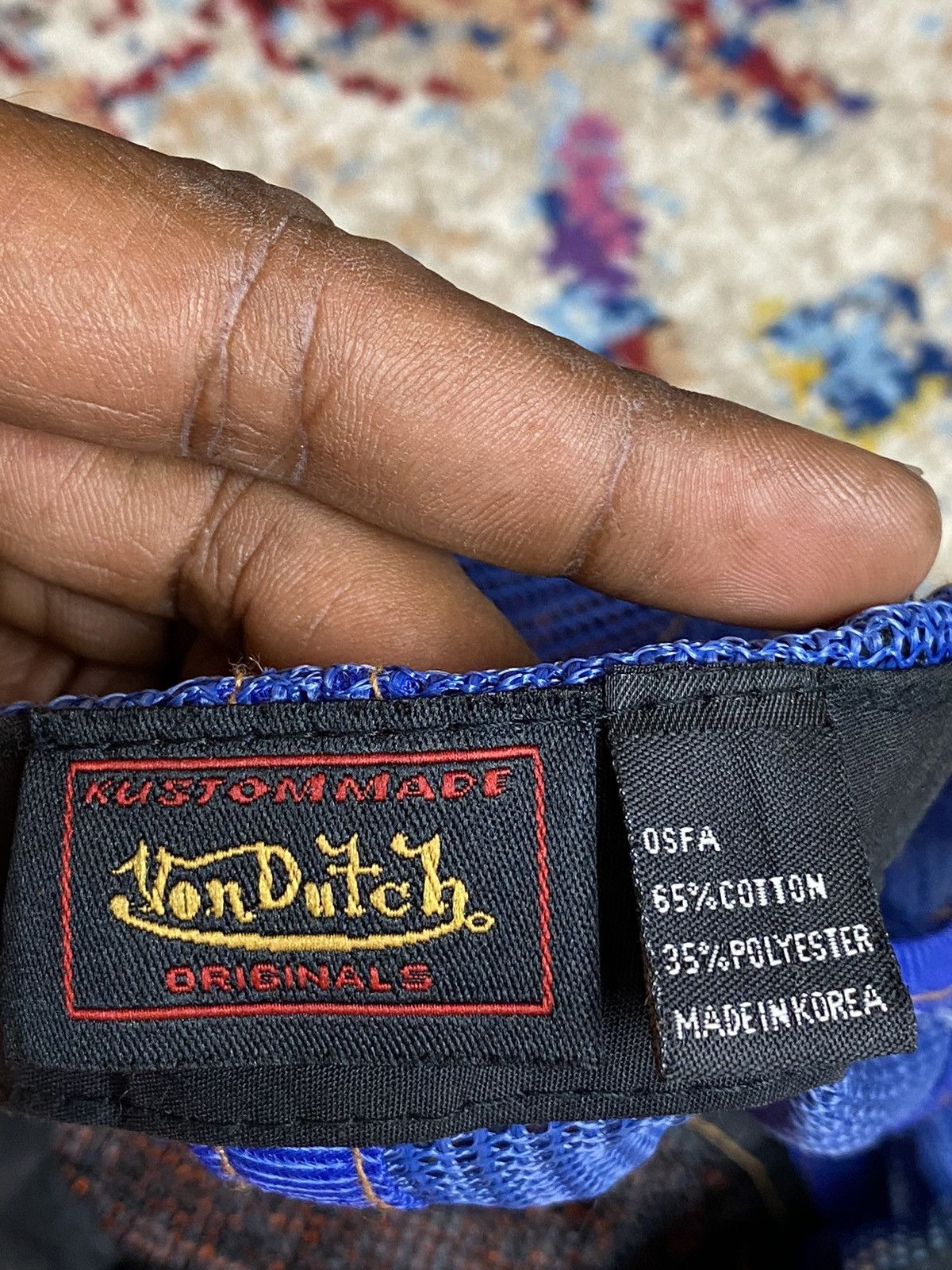Vintage Classic Von Dutch Emblems Orange/Blue Snapback hats Size ONE SIZE - 4 Thumbnail