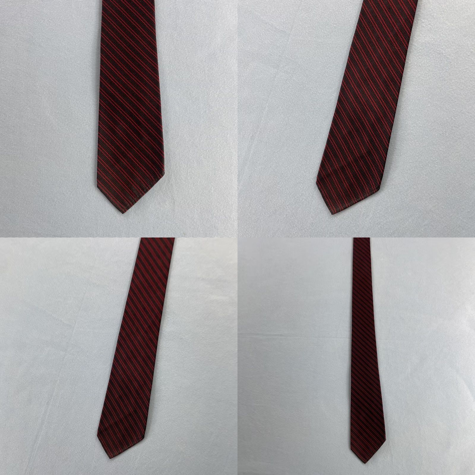 Arrow VINTAGE Nike Shirt Hat Mens XS 2.2" Narrow 52" Red Black Silk Repp Tie 1950s Lion Size ONE SIZE - 10 Thumbnail