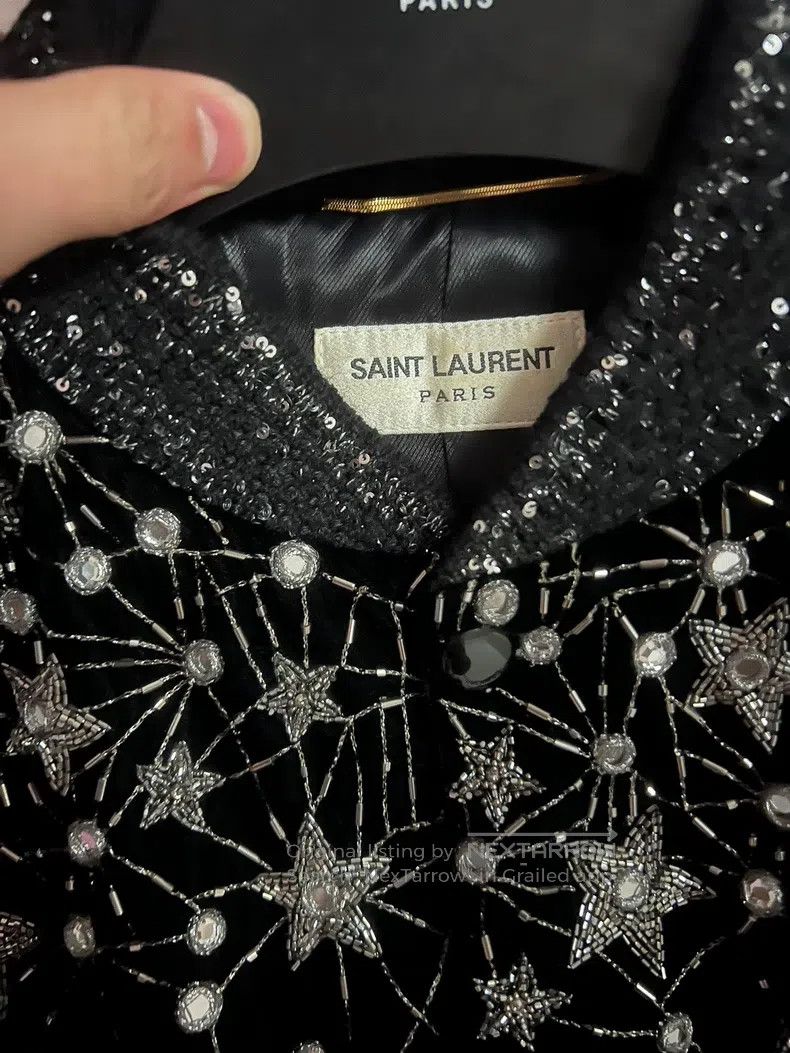 Saint Laurent Paris Saint Laurent Paris Studded Jacket with Full of Stars Size XS / US 0-2 / IT 36-38 - 3 Thumbnail