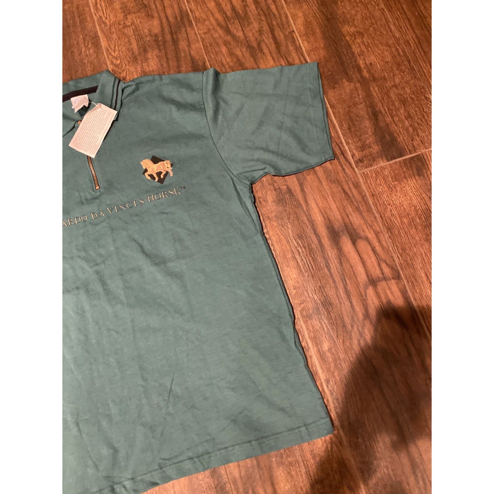Vintage VINTAGE Leonardo da Vinci’S Horse Shirt L Green Mens Shirt 1999 Polo Quarter Zip Size US L / EU 52-54 / 3 - 2 Thumbnail