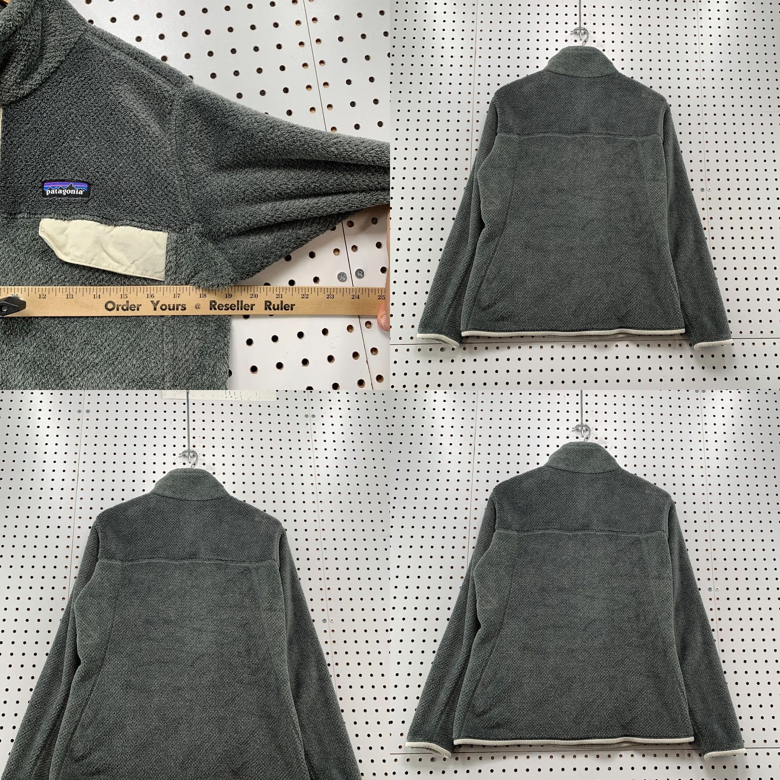 Patagonia Patagonia ReTool 1/4 Snap Pullover Jacket Womens Large Gray Pile 19x25.5 Size L / US 10 / IT 46 - 9 Thumbnail
