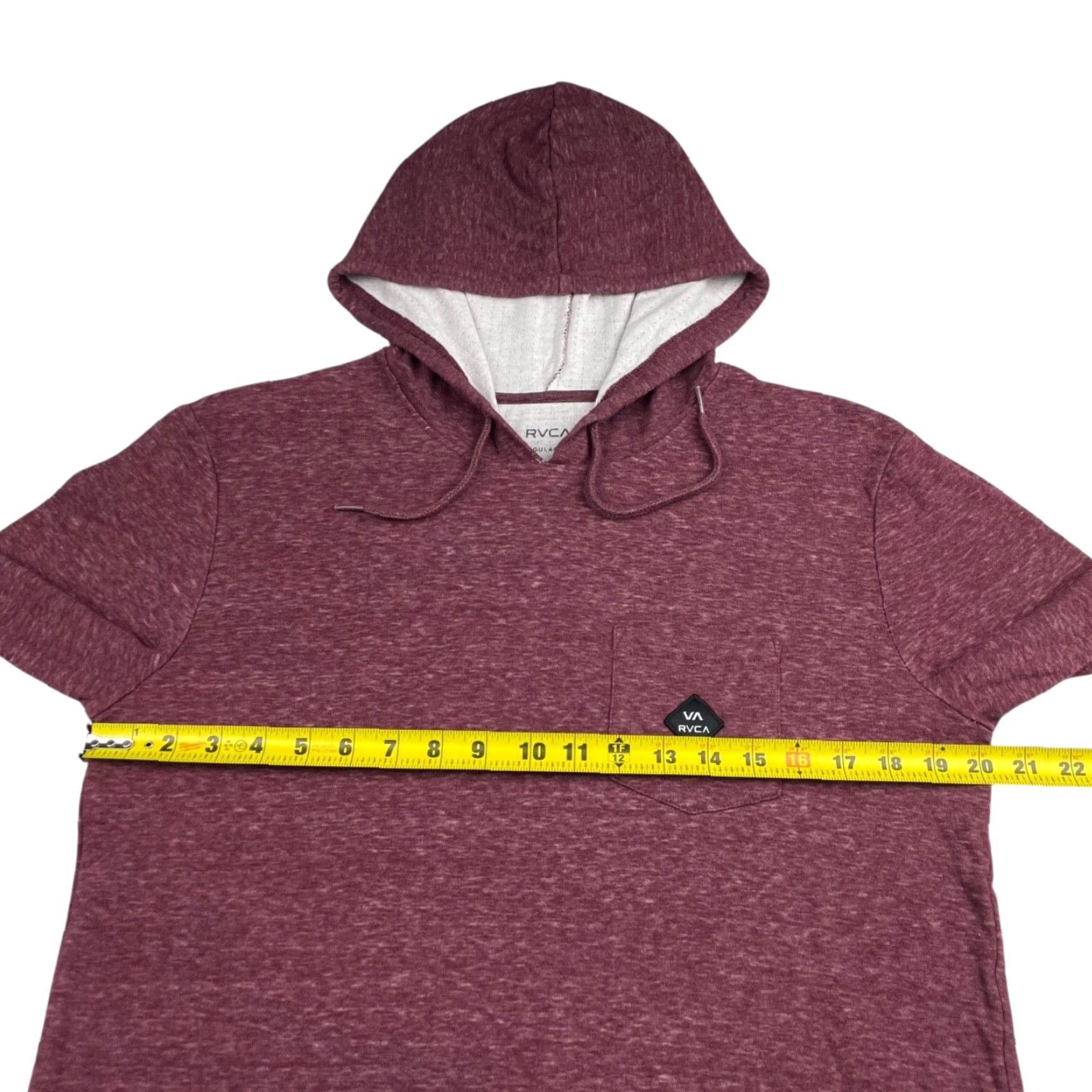RVCA RVCA Men’s Cotton Blend Regular Fit Pullover Pocket Hoodie Burgundy Purple Medium Hoodie Mens) Size US M / EU 48-50 / 2 - 7 Thumbnail