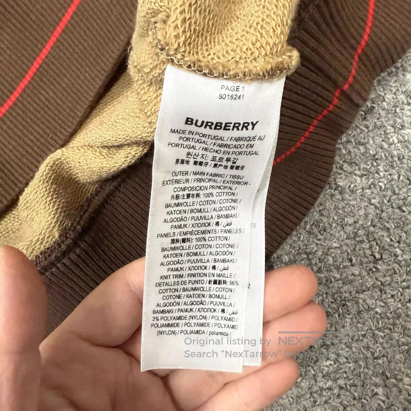 Burberry Brown Patterned Zip-Up Hoodie. Size US M / EU 48-50 / 2 - 4 Thumbnail