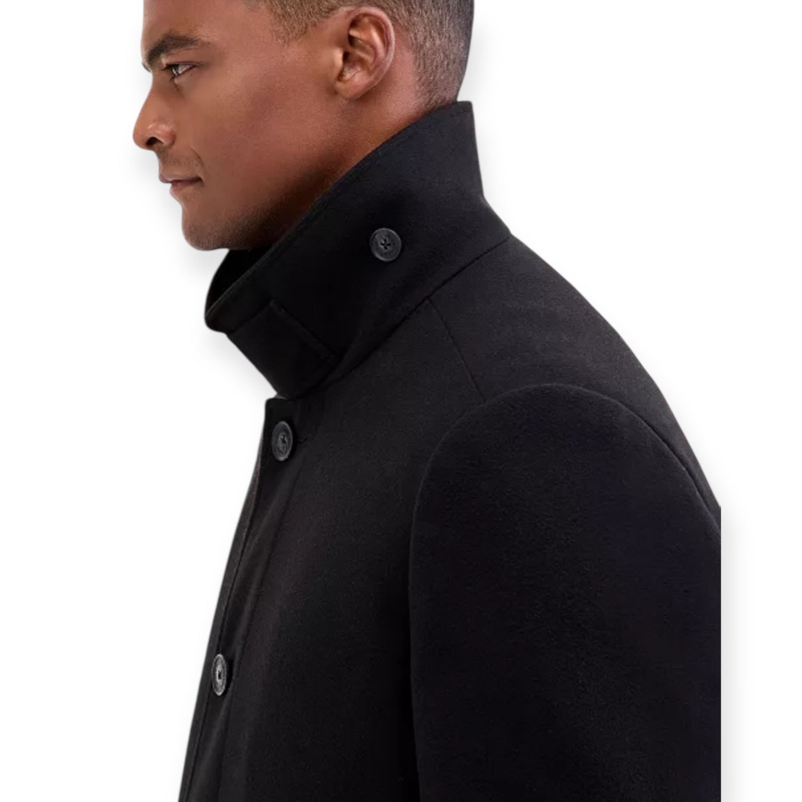Calvin Klein Calvin Klein Coleman Overcoat Mens 48R Black Wool Coat EUC Size US XL / EU 56 / 4 - 5 Thumbnail