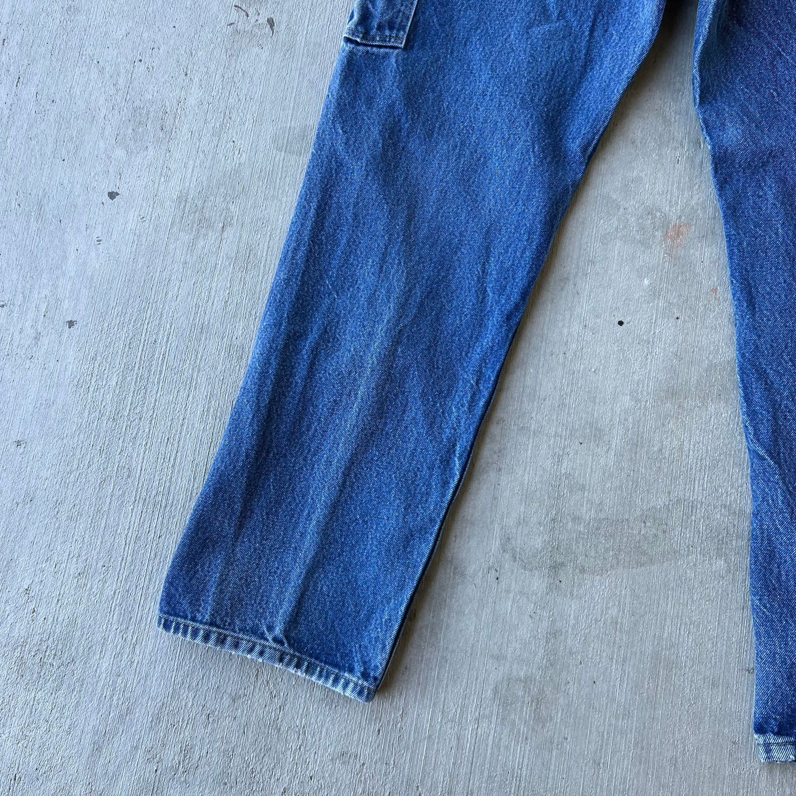 Carhartt × Vintage Carhartt faded denim blue jeans double knee work wear pants Size US 32 / EU 48 - 9 Thumbnail