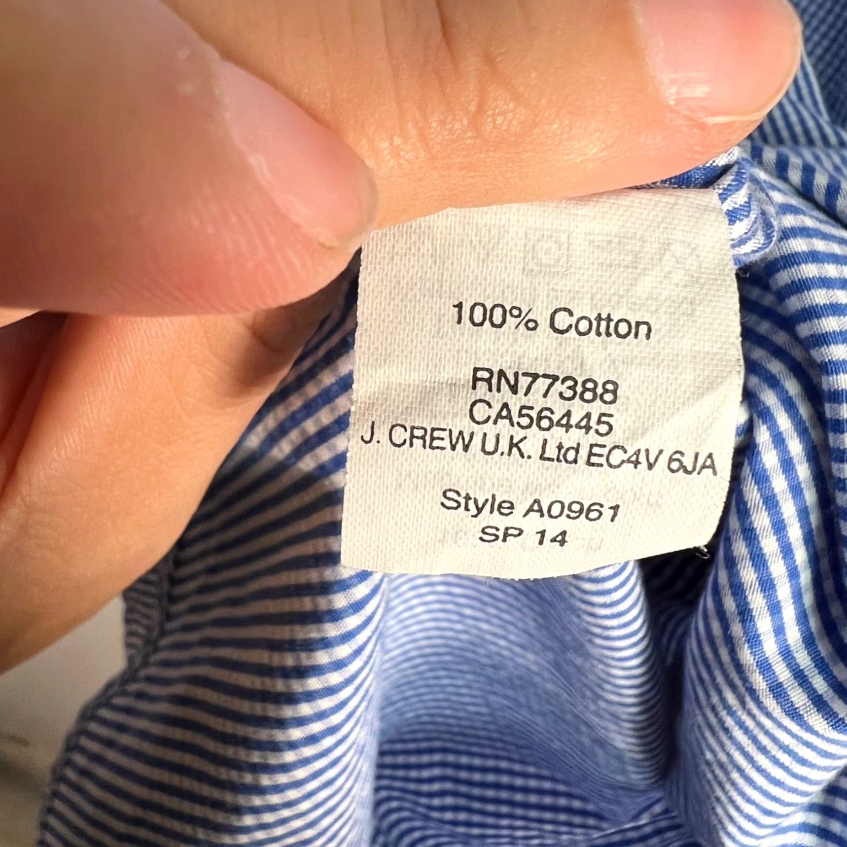 J.Crew J.CREW Blue Gingham Check Shirt Mens Small Button-Up Long Sleeve Cotton Casual Size US S / EU 44-46 / 1 - 4 Thumbnail