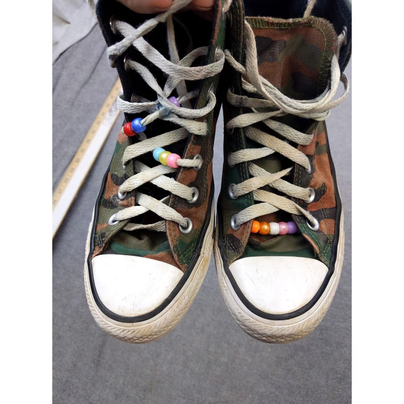 Converse Converse Chuck Taylor All Star High Top Sneaker Mens 5.5 Womens 7.5 Camouflage Green Rose 162875C Size M / US 6-8 / IT 42-44 - 4 Thumbnail