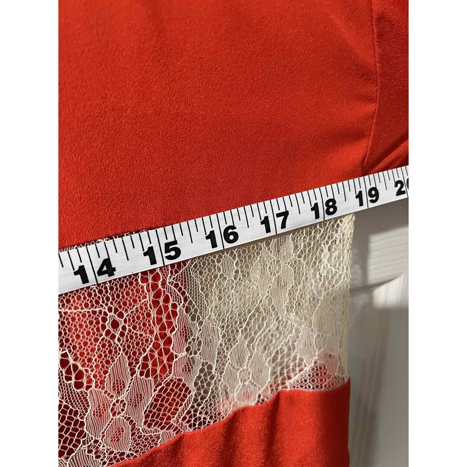 & Other Stories M.M.Couture Italy Women 100% Silk blouse Red Top S A001987 Size S / US 4 / IT 40 - 3 Thumbnail