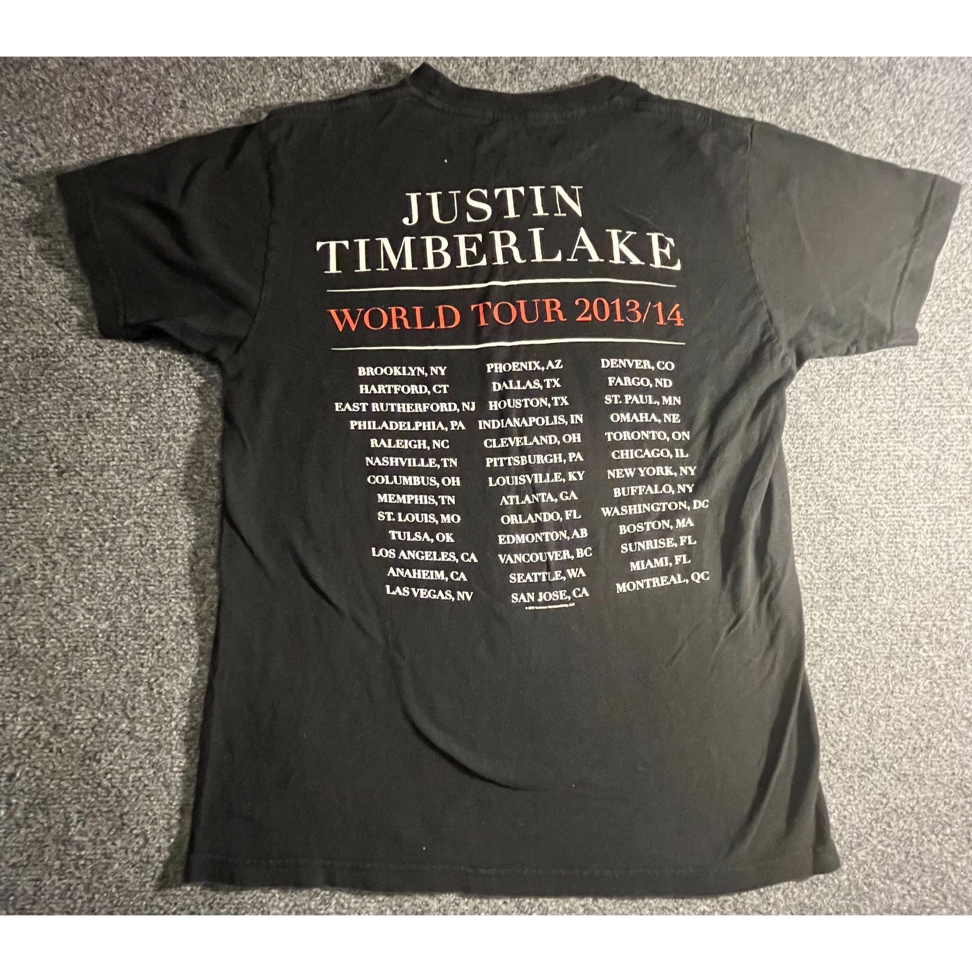 Gildan justin timberlake tour shirt size medium black short sleeve Size US M / EU 48-50 / 2 - 4 Thumbnail