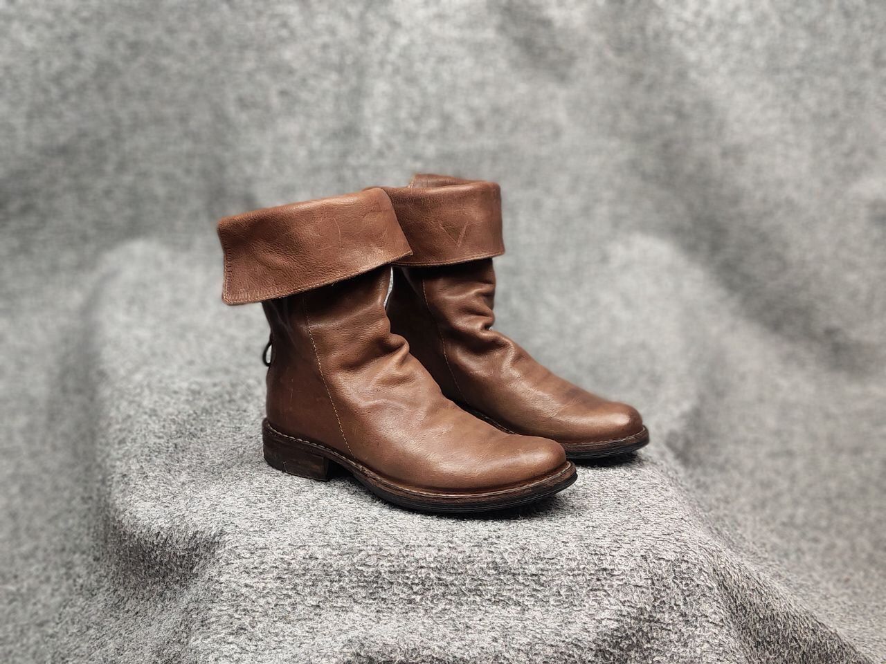 Fiorentini + Baker Fiorentini + Baker Design Ella Brown Leather Ankle Zip Boots Size US 5 / IT 35 - 5 Thumbnail