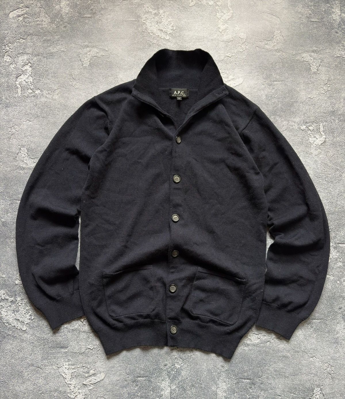 A.P.C. Vintage A.P.C. Rue De Fleurus Paris Wool Button Up Cardigan Size US S / EU 44-46 / 1 - 1 Thumbnail