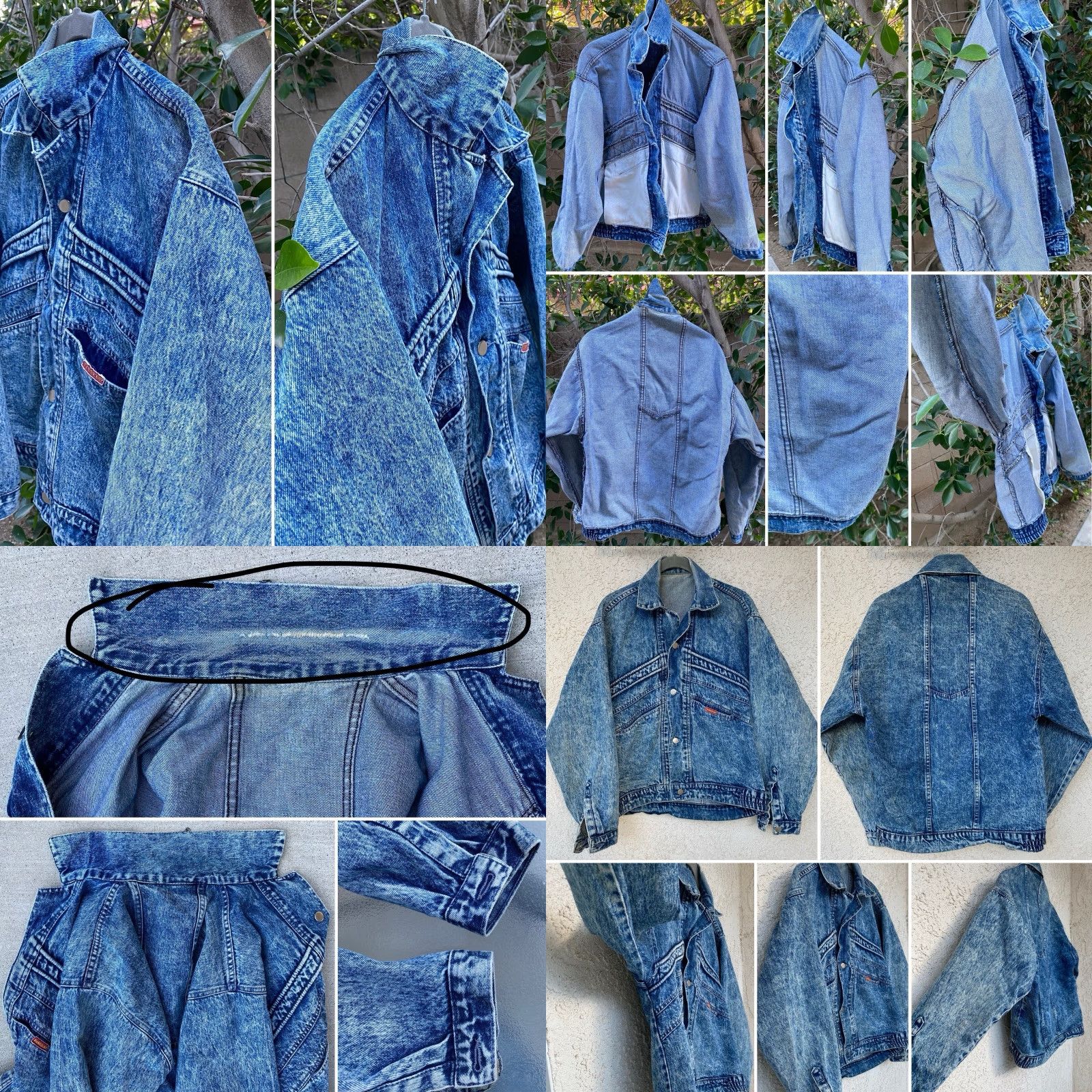 Vintage VINTAGE Bandolino Denim Jacket Acid Wash Cropped Boxy Western Seam 80s 90s Worn Blue Cotton Denim Women Jacket Bandolino Western Casual Vintage Size ONE SIZE - 8 Thumbnail