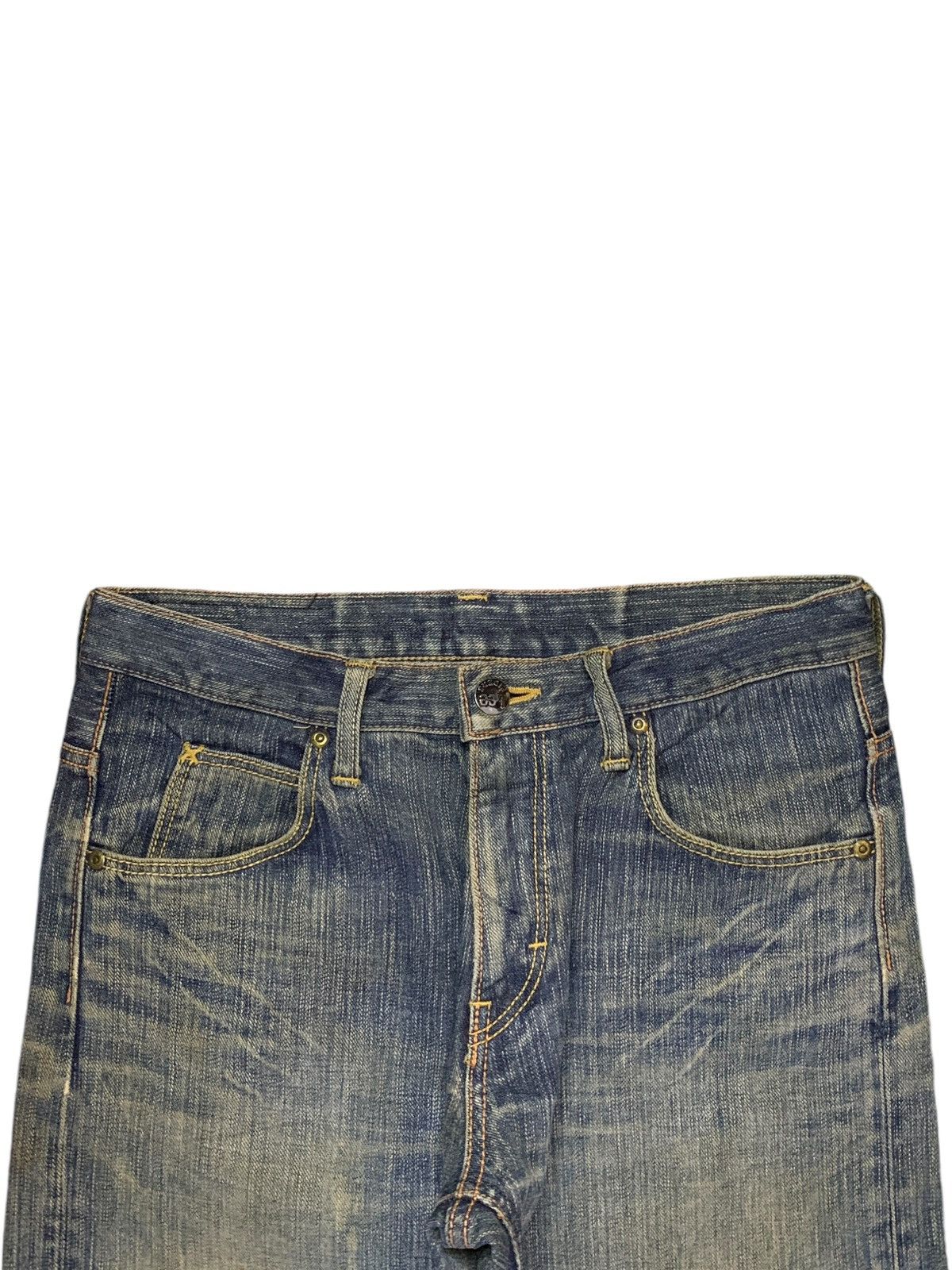 Lee Vintage Japanese Lee Mud Wash Distressed Baggy Jeans Size US 31 - 4 Thumbnail