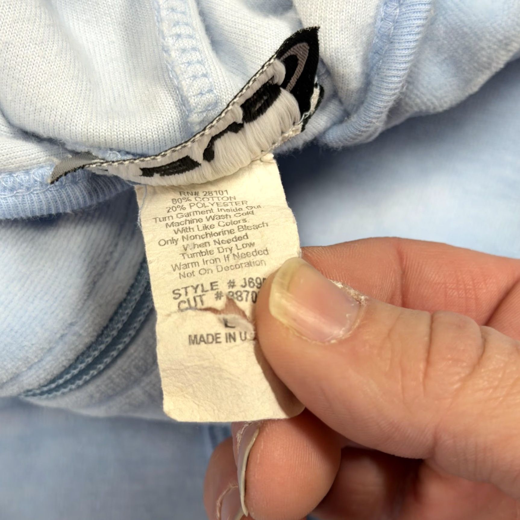 Vintage VINTAGE Rave Hoodie Sweatshirt Juniors Medium Blue Velour Stripe Full Zip Y2K Size M / US 6-8 / IT 42-44 - 6 Thumbnail