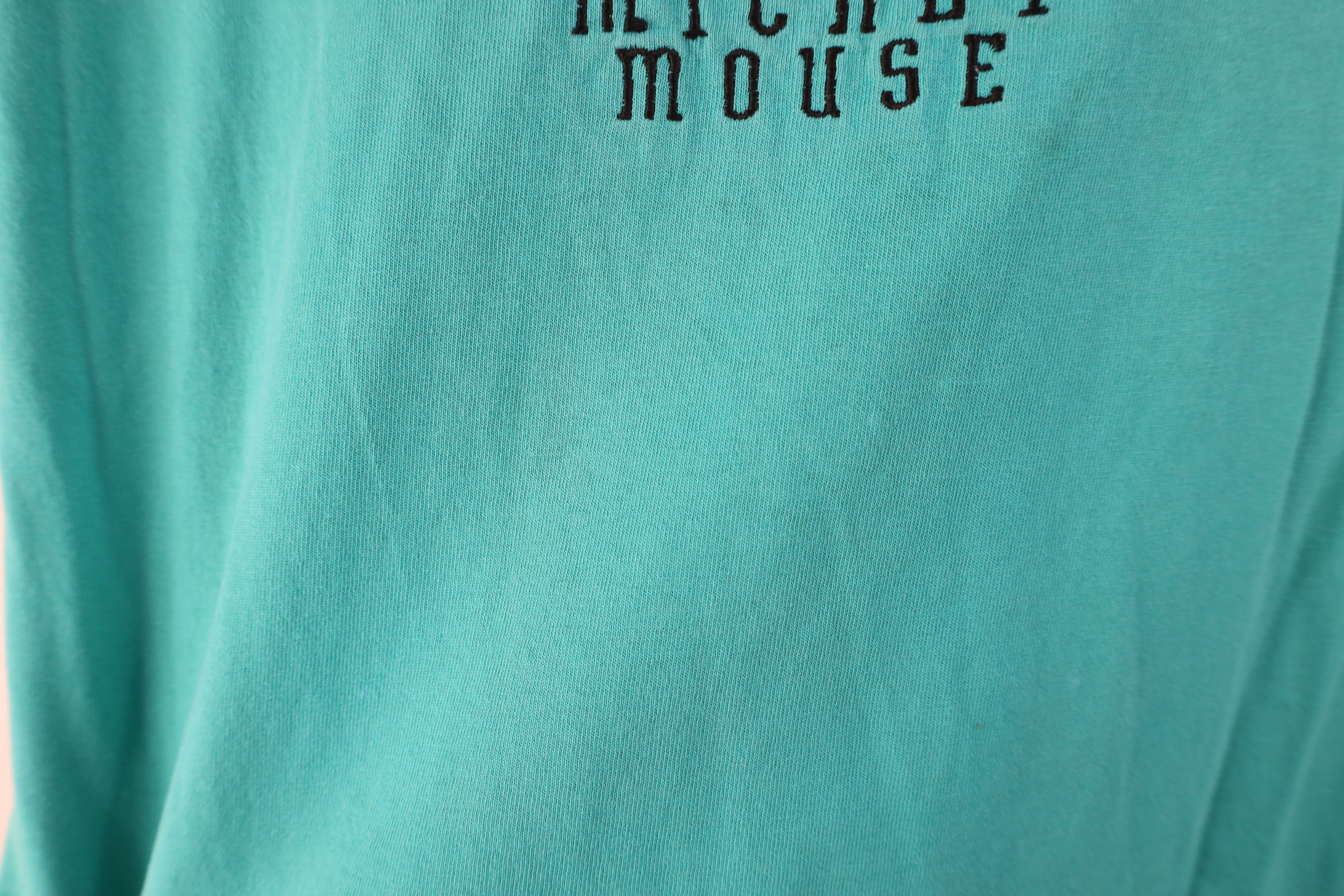 Disney Vintage 80s 90s Disney Mickey Mouse T-Shirt Teal USA Size US S / EU 44-46 / 1 - 11 Thumbnail