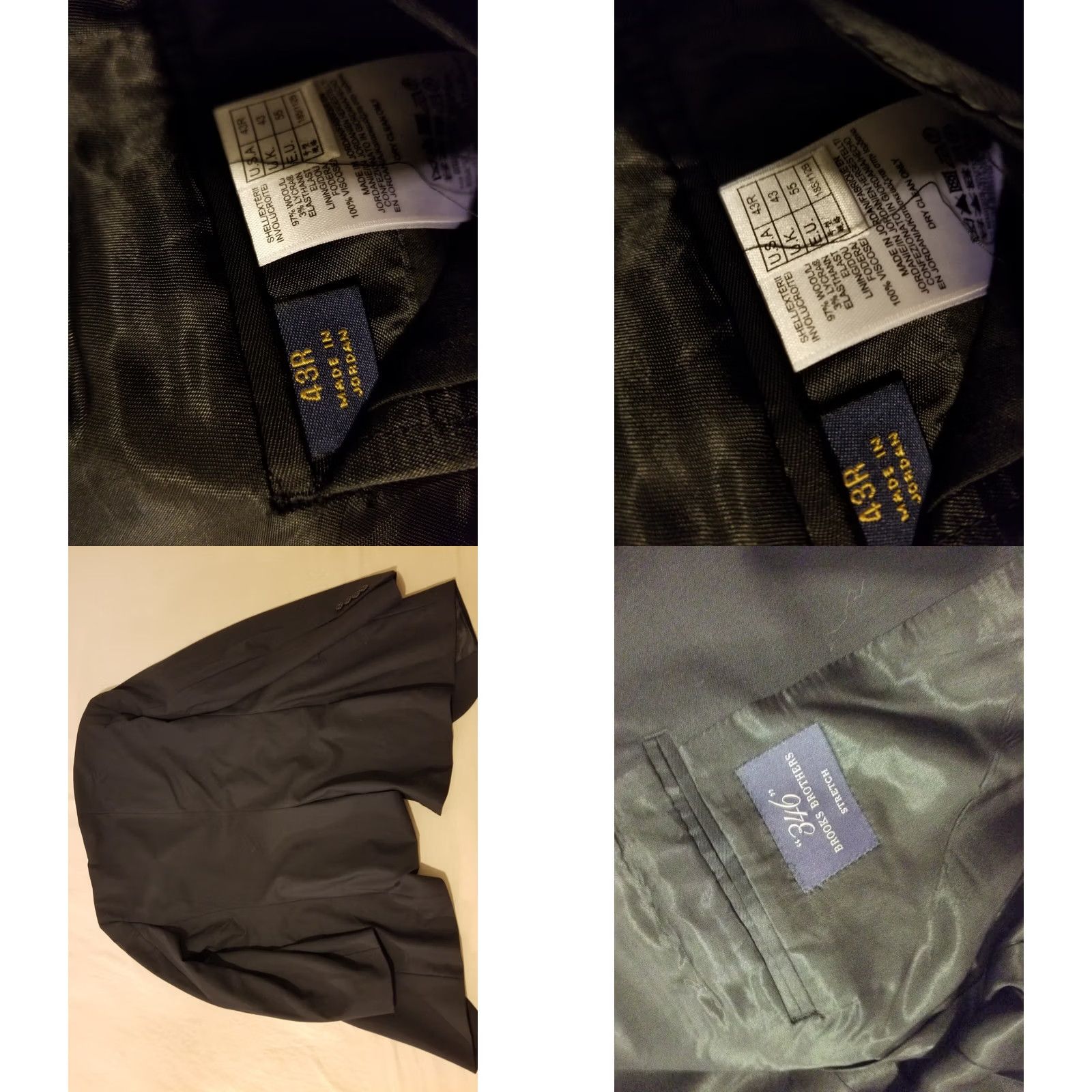 Brooks Brothers VINTAGE Brooks Brothers Wool Blazer 3-in-1 Jacket Mens Blazer Black 43R Wool Size 46R - 8 Thumbnail