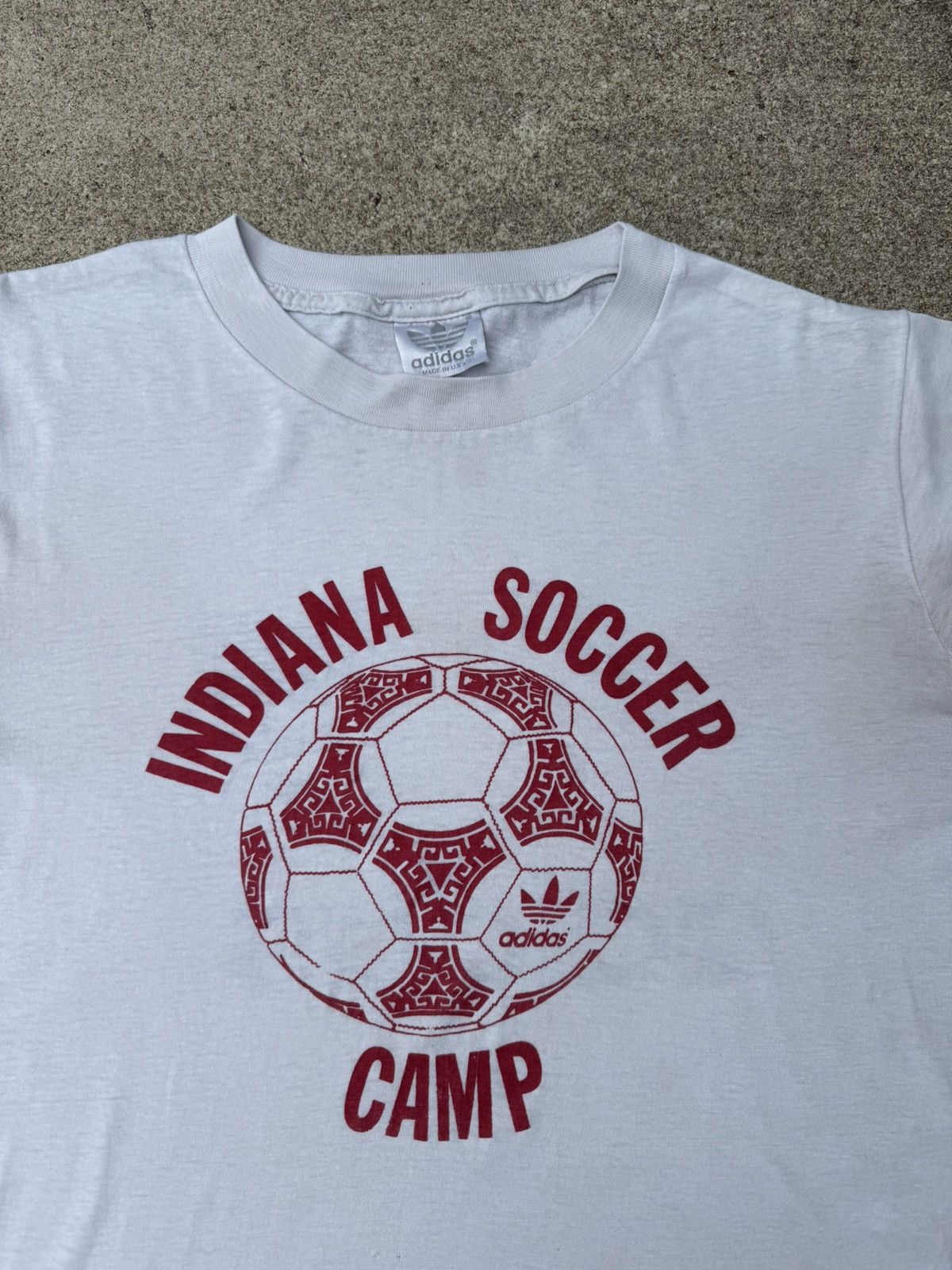 Adidas × Vintage Vtg 80’s Adidas Indiana Soccer Camp Trefoil Logo Tee sz S Size US S / EU 44-46 / 1 - 3 Thumbnail