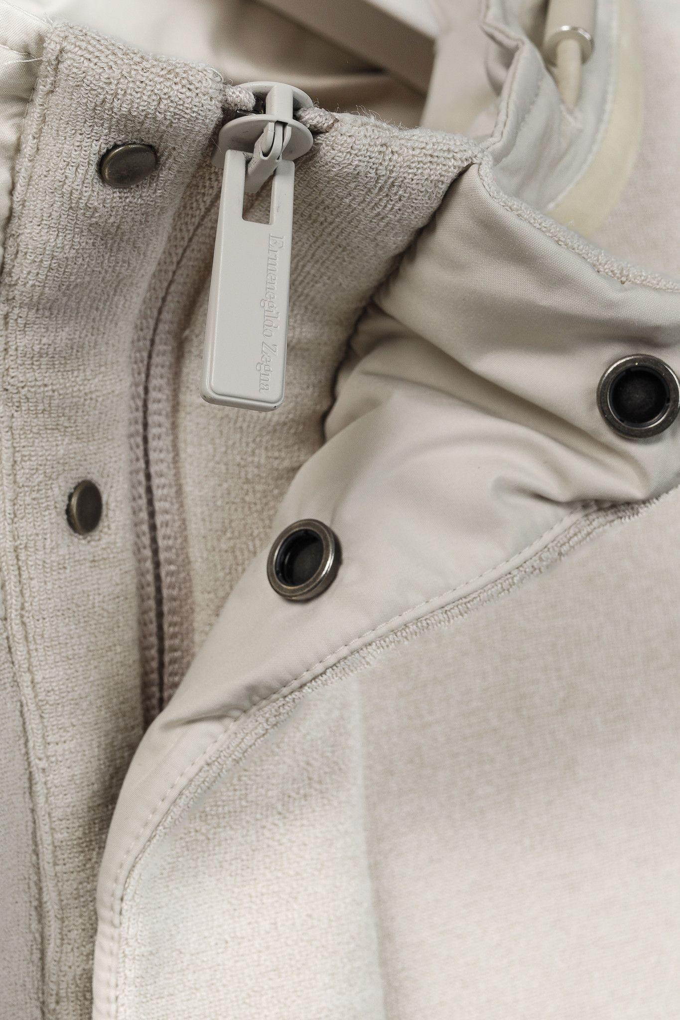 Ermenegildo Zegna Ermenegildo Zegna Cotton Concealed Hood Sweatshirt Size US L / EU 52-54 / 3 - 7 Thumbnail