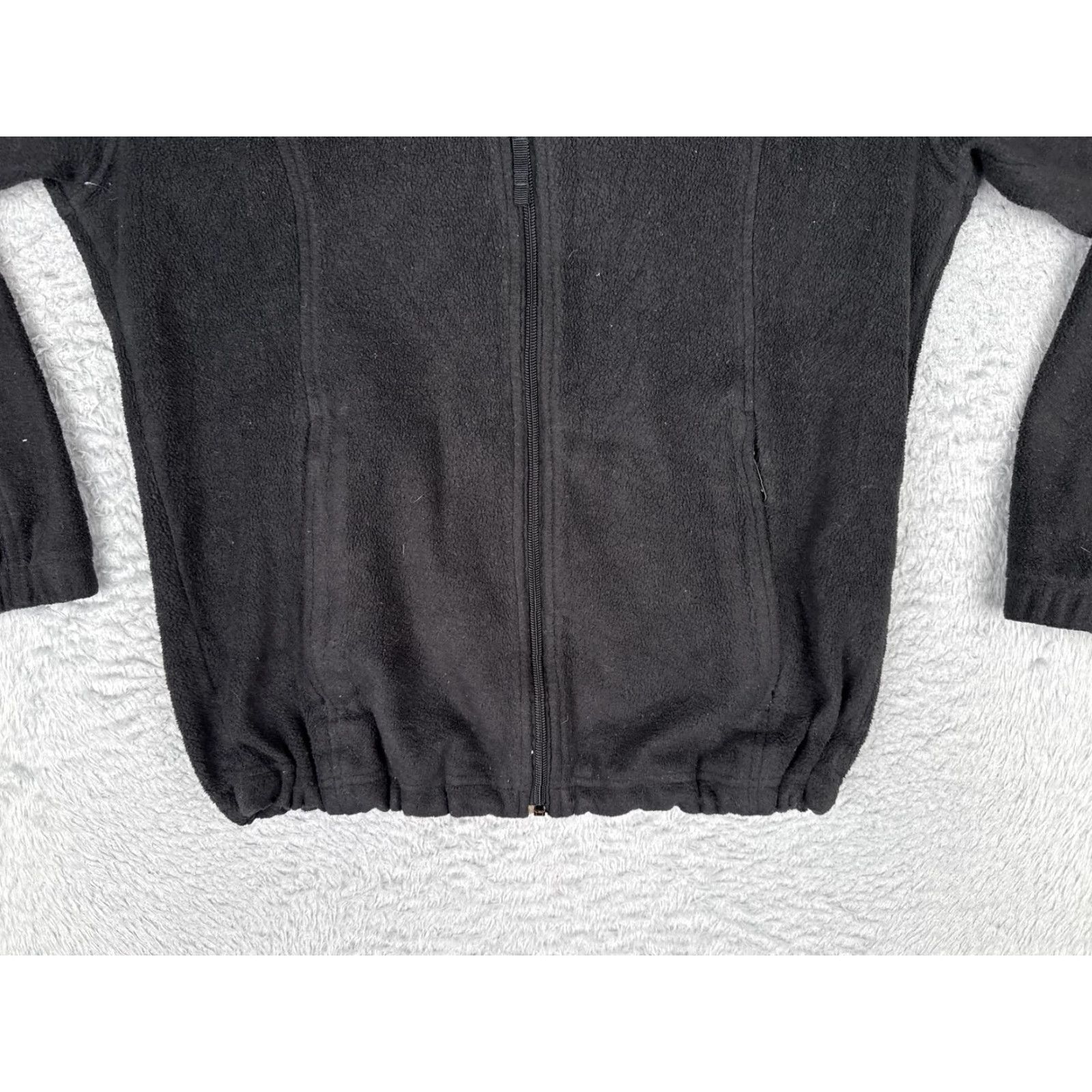 Vintage Columbia Jacket Womens Medium Black Fleece Hooded Full Zip Outdoor Hiking Hike Size M / US 6-8 / IT 42-44 - 5 Thumbnail