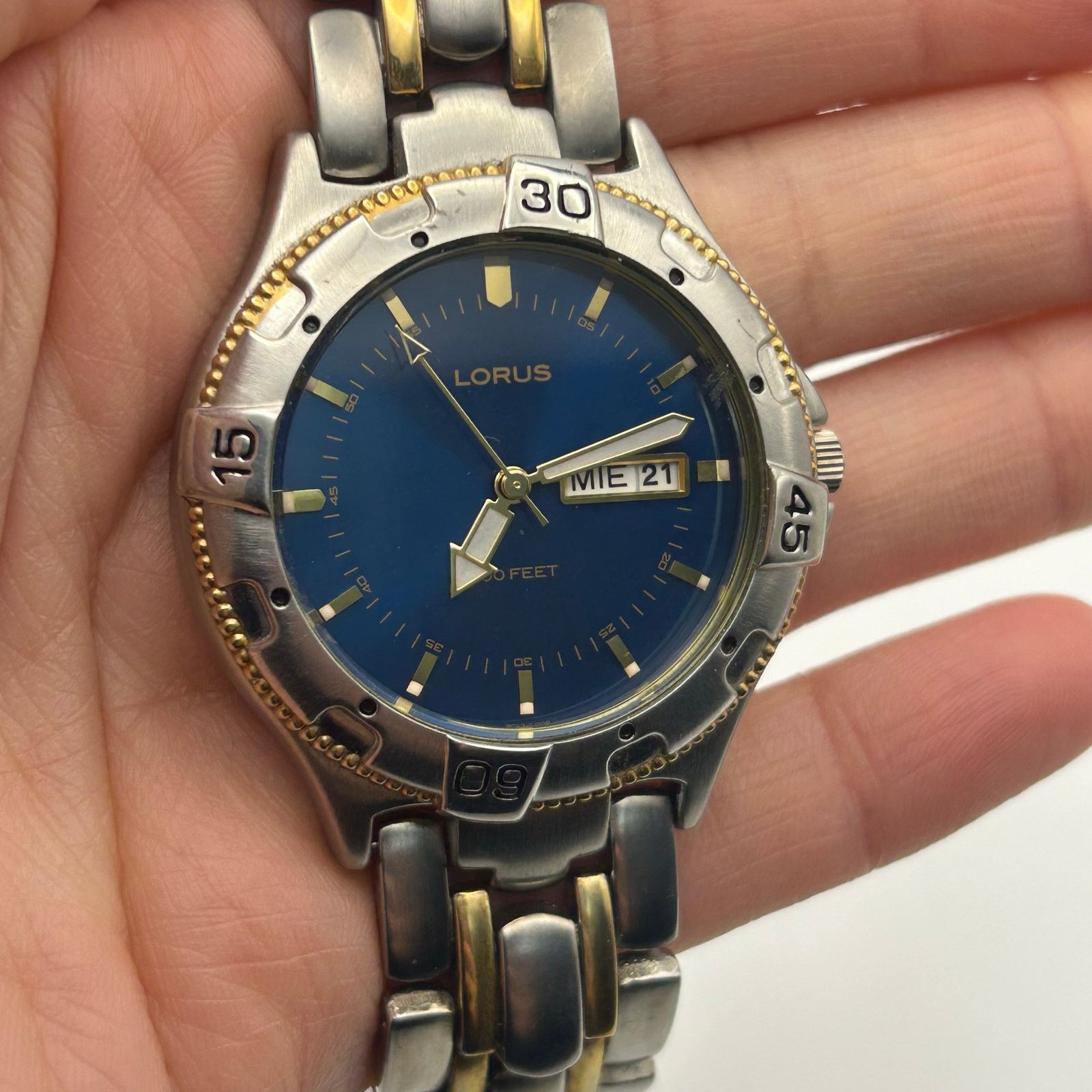 Other Vintage Lorus LR0274 Silver Gold Date Display Men’s Watch Size ONE SIZE - 7 Thumbnail