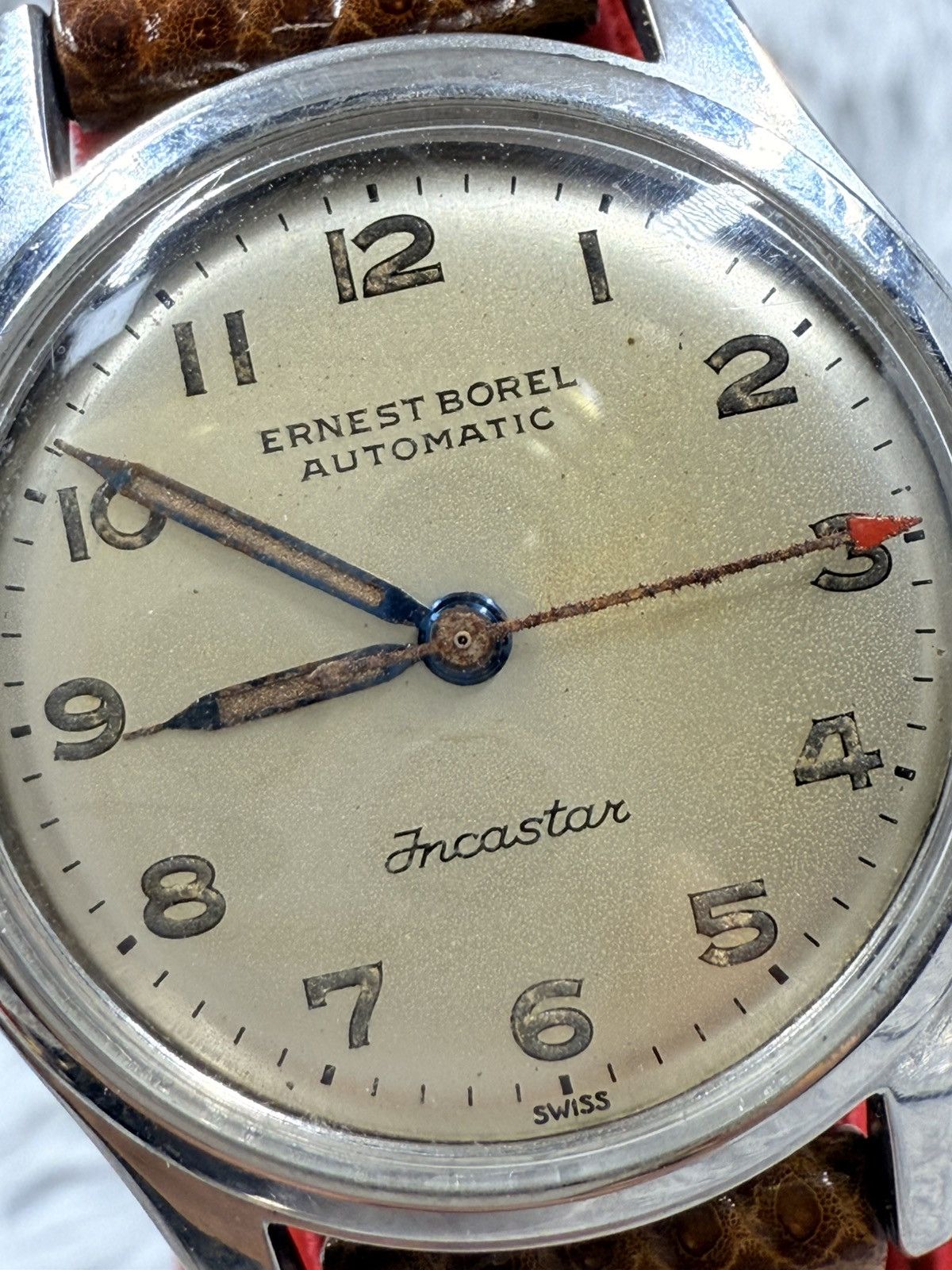 Vintage Vintage Military ERNEST BOREL INCASTER Automatic Men’s Watch Size ONE SIZE - 6 Thumbnail