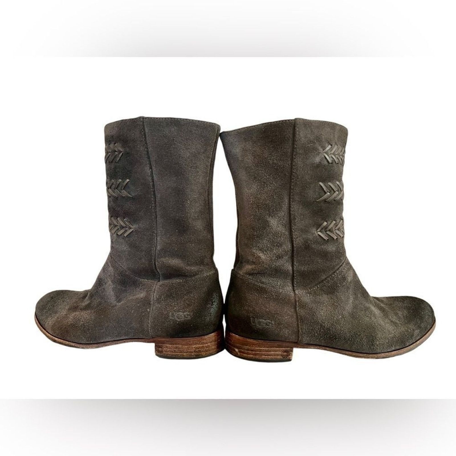 Ugg UGG Australia Western Mid Calf Brown Suede Distressed Boot 9 Size US 9 / IT 39 - 7 Thumbnail