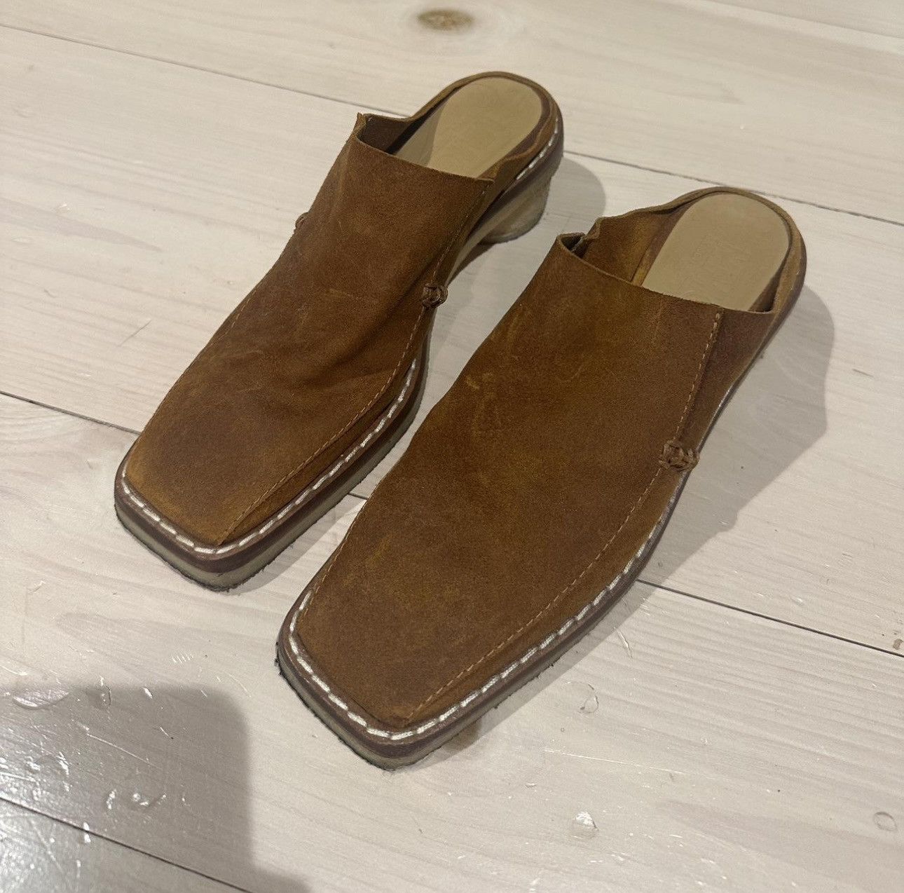 MM6 MM6 Suede Mules Size US 7 / IT 37 - 1 Thumbnail