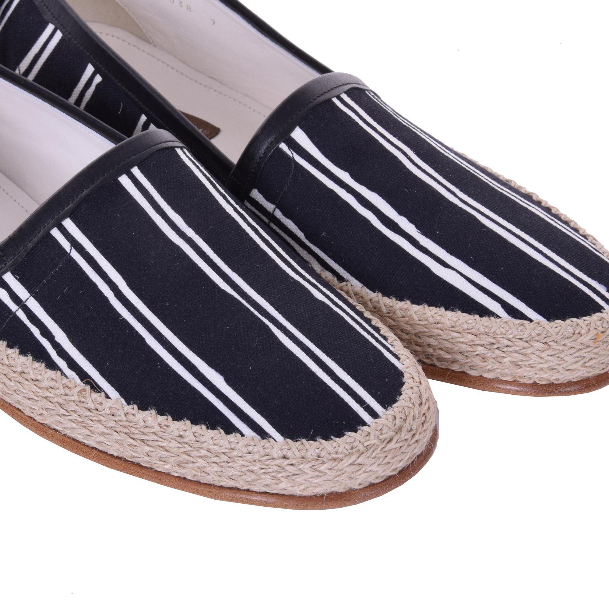 Dolce & Gabbana o1y0125 Logo Espadrilles in Black/White Size US 8.5 / EU 41-42 - 4 Thumbnail