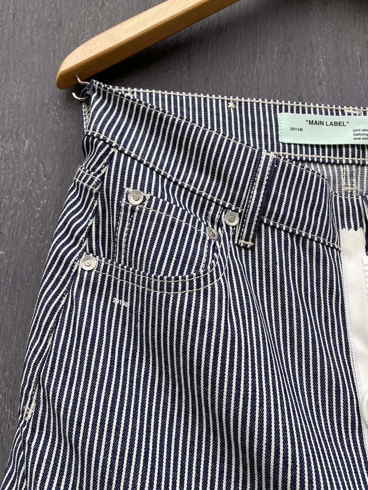 Off-White Off White Striped DENIM skirt Virgil Abloh size 44 Authentic Size 30" / US 8 / IT 44 - 3 Thumbnail