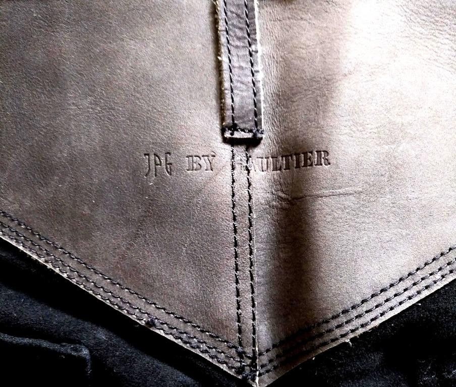 Jean Paul Gaultier Jean Paul Gaultier buckled leather saddle denim skirt Size 26" / US 2 / IT 38 - 7 Thumbnail
