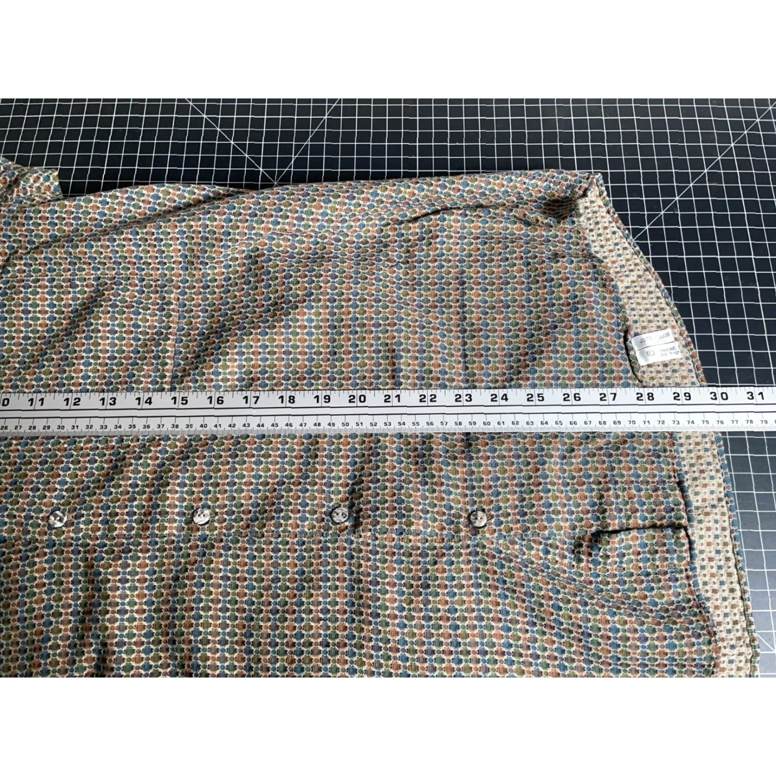 Vintage Jhane Barnes Shirt Men's Large Textured Cotton Geometric Pattern Japan Fabric Size US L / EU 52-54 / 3 - 6 Thumbnail