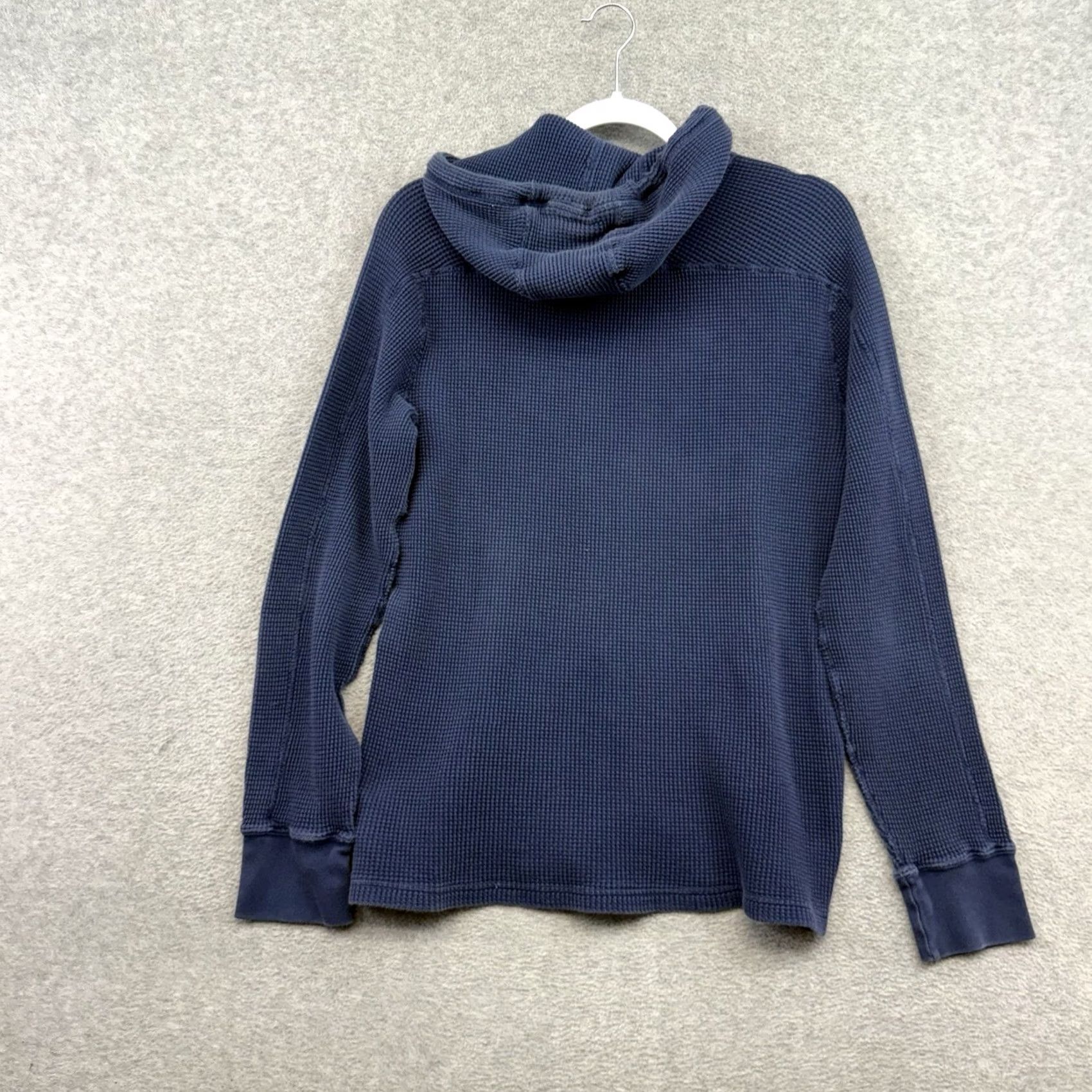 Polo Ralph Lauren Polo Ralph Lauren Hoodie Mens L Blue Thermal Waffle Knit Pullover Cozy L Men Size US L / EU 52-54 / 3 - 7 Thumbnail